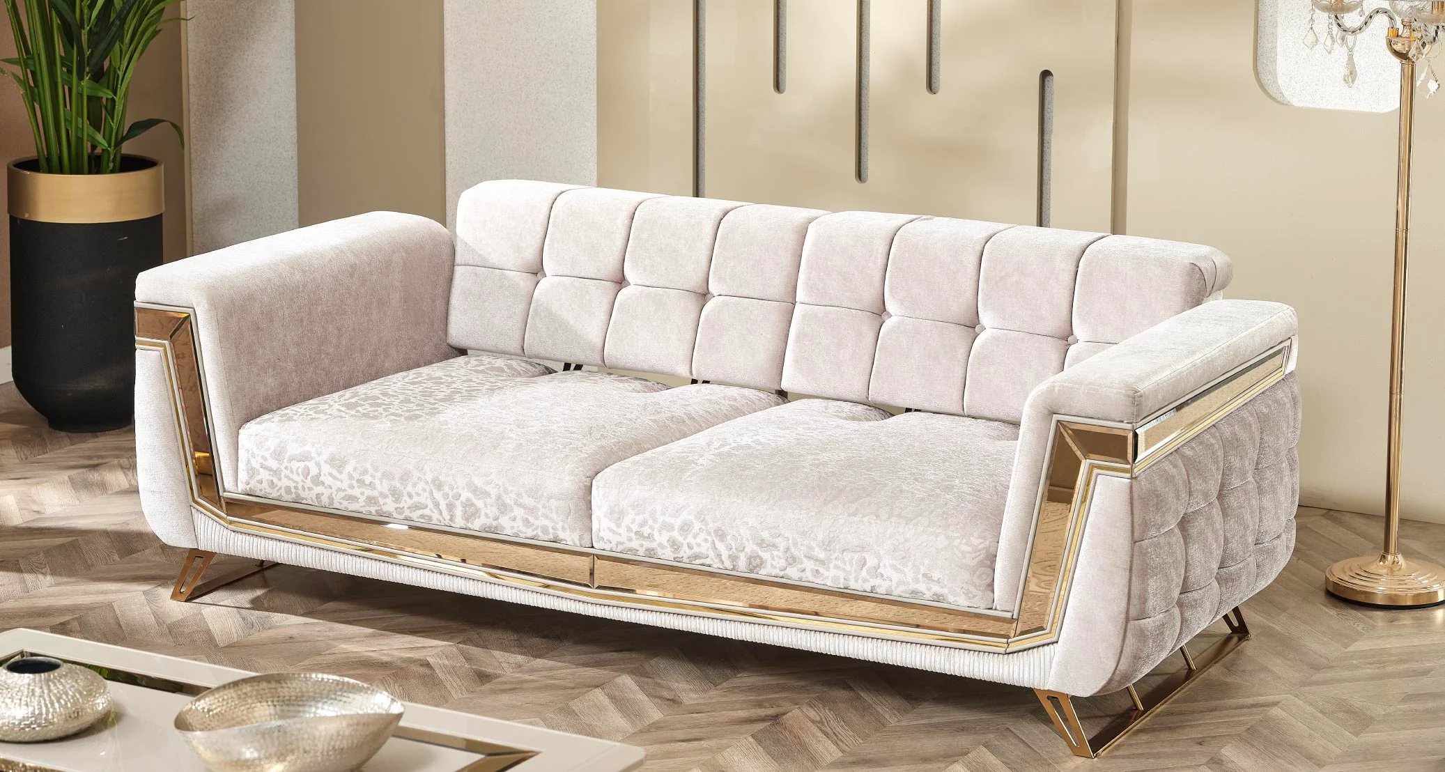 Milano Sofagarnitur Serie (Gold) - Image 4