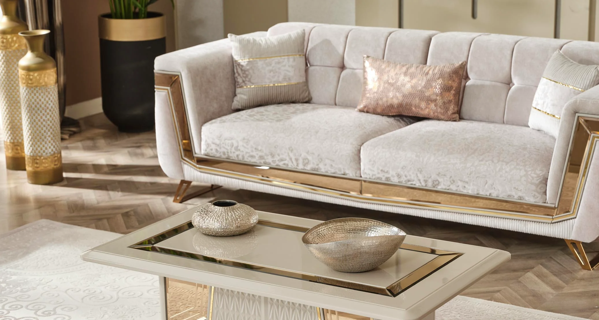 Milano Sofagarnitur Serie (Gold) - Image 7