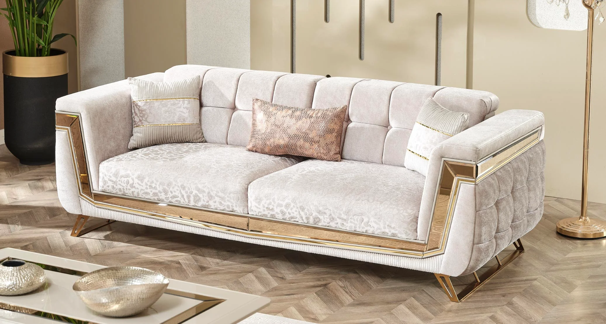 Milano Sofagarnitur Serie (Gold) - Image 8