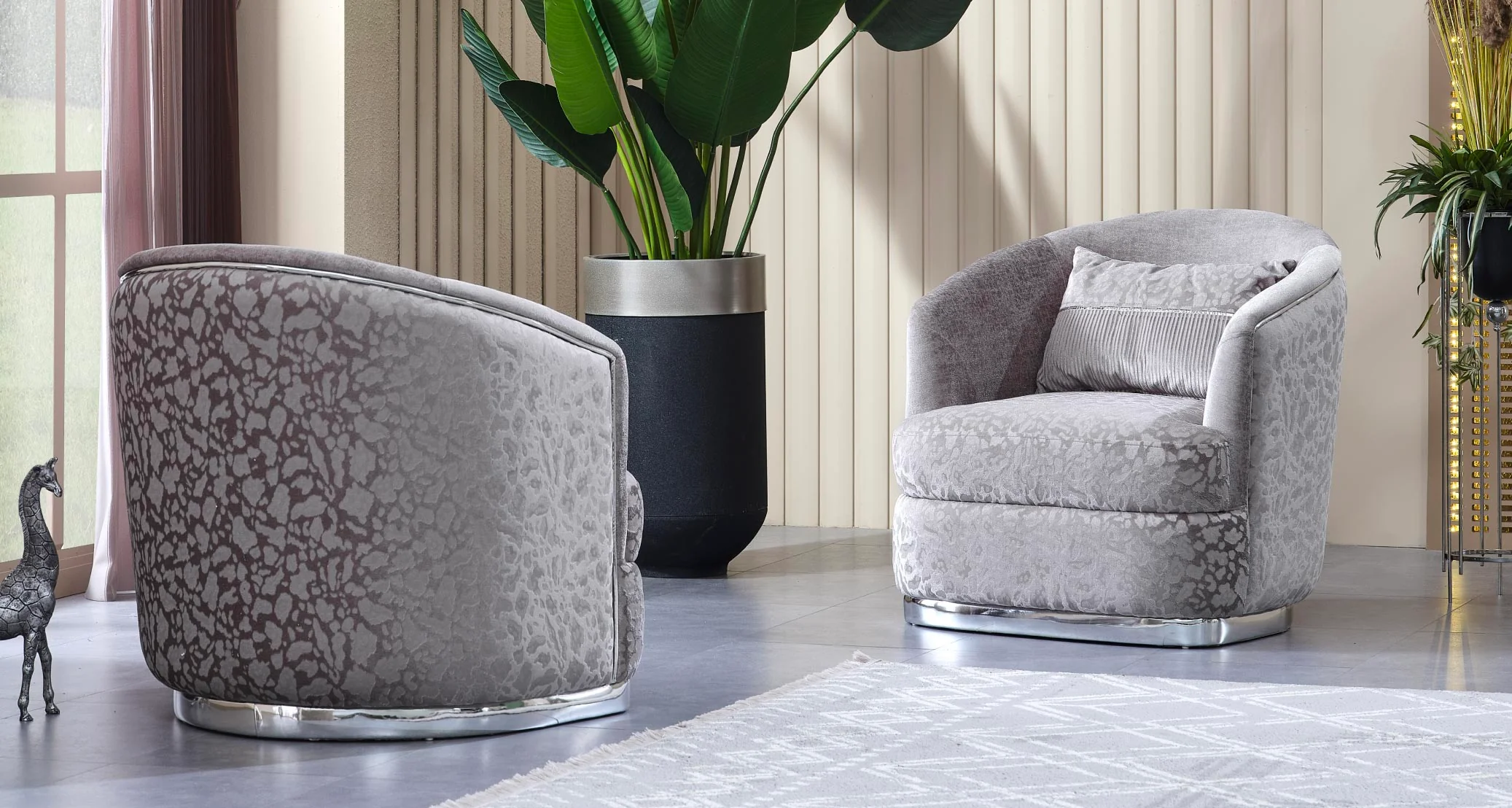 Milano Sofagarnitur Serie (Silber) - Image 7