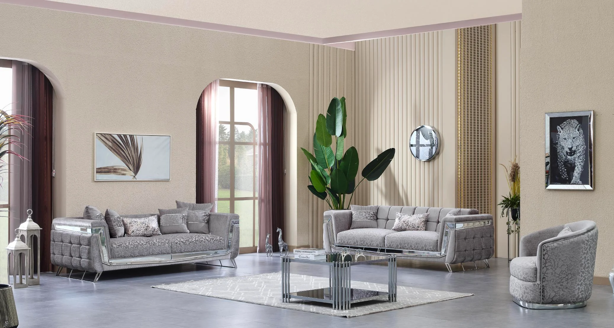 Milano Sofagarnitur Serie (Silber) - Image 9