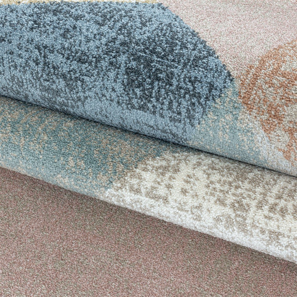 Modern Kurzflor Designer Teppich Geometrisches Dreieck design gemischte Farben - Image 6
