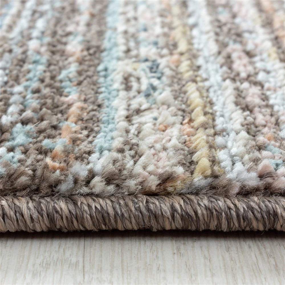 Modern Kurzflor Designer Teppich Linien design gemischte Farben - Image 4