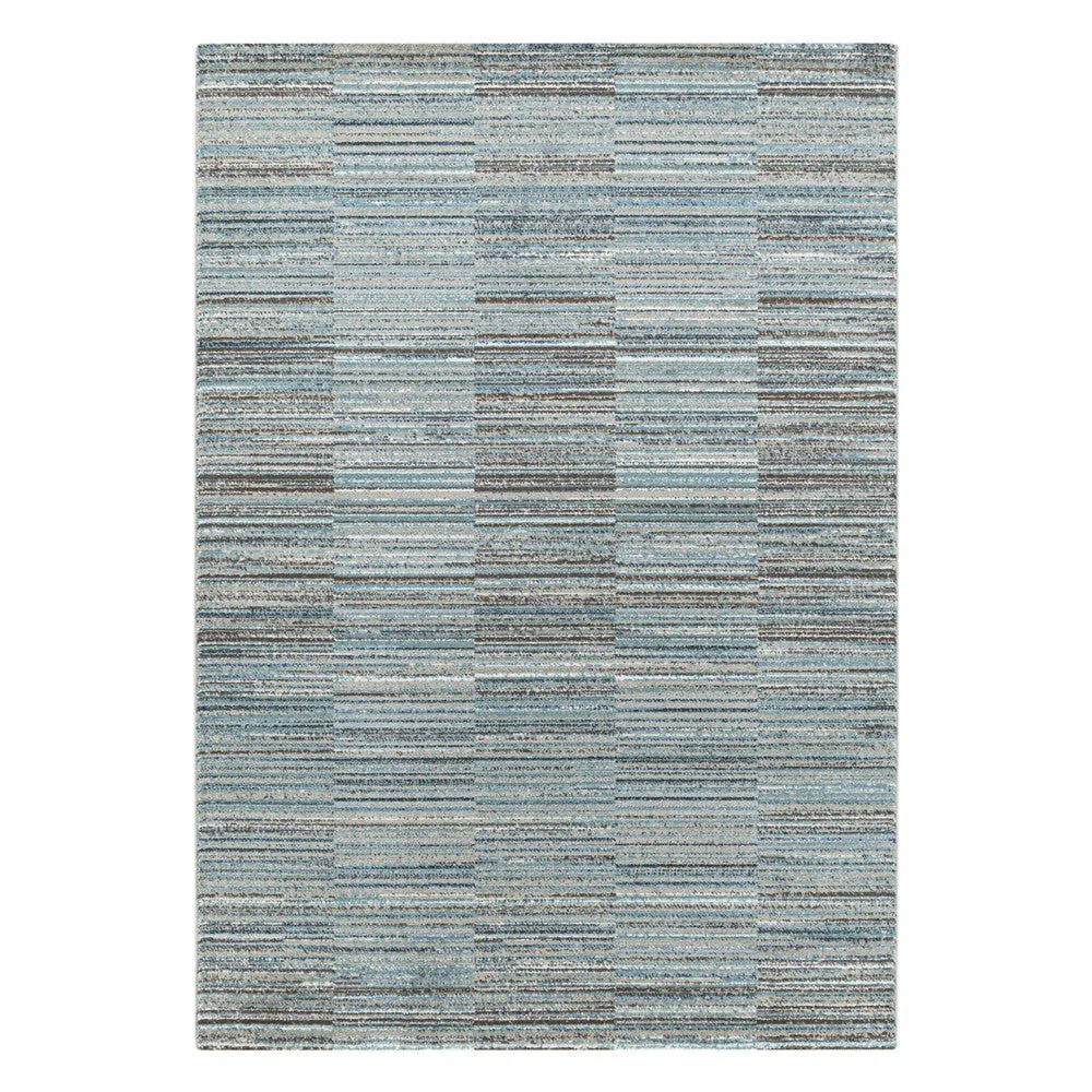 Modern Kurzflor Designer Teppich Linien design Grau Beige - Image 2