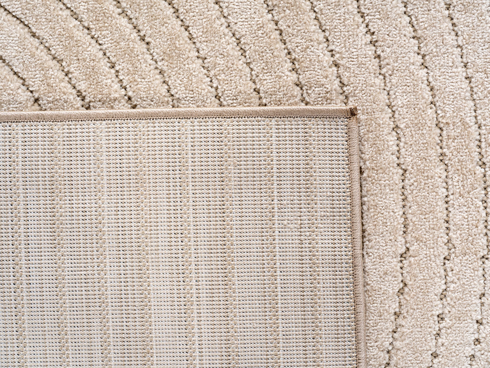 Nova Teppich | Beige Kurzflor mit Streifen - Image 5