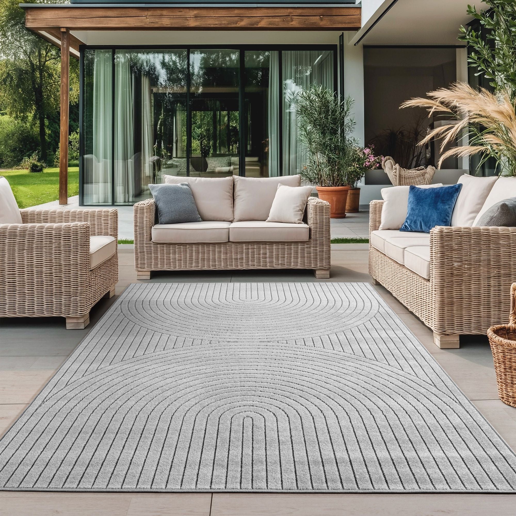 Nova Teppich Grau | Boho Kurzflor - Image 7