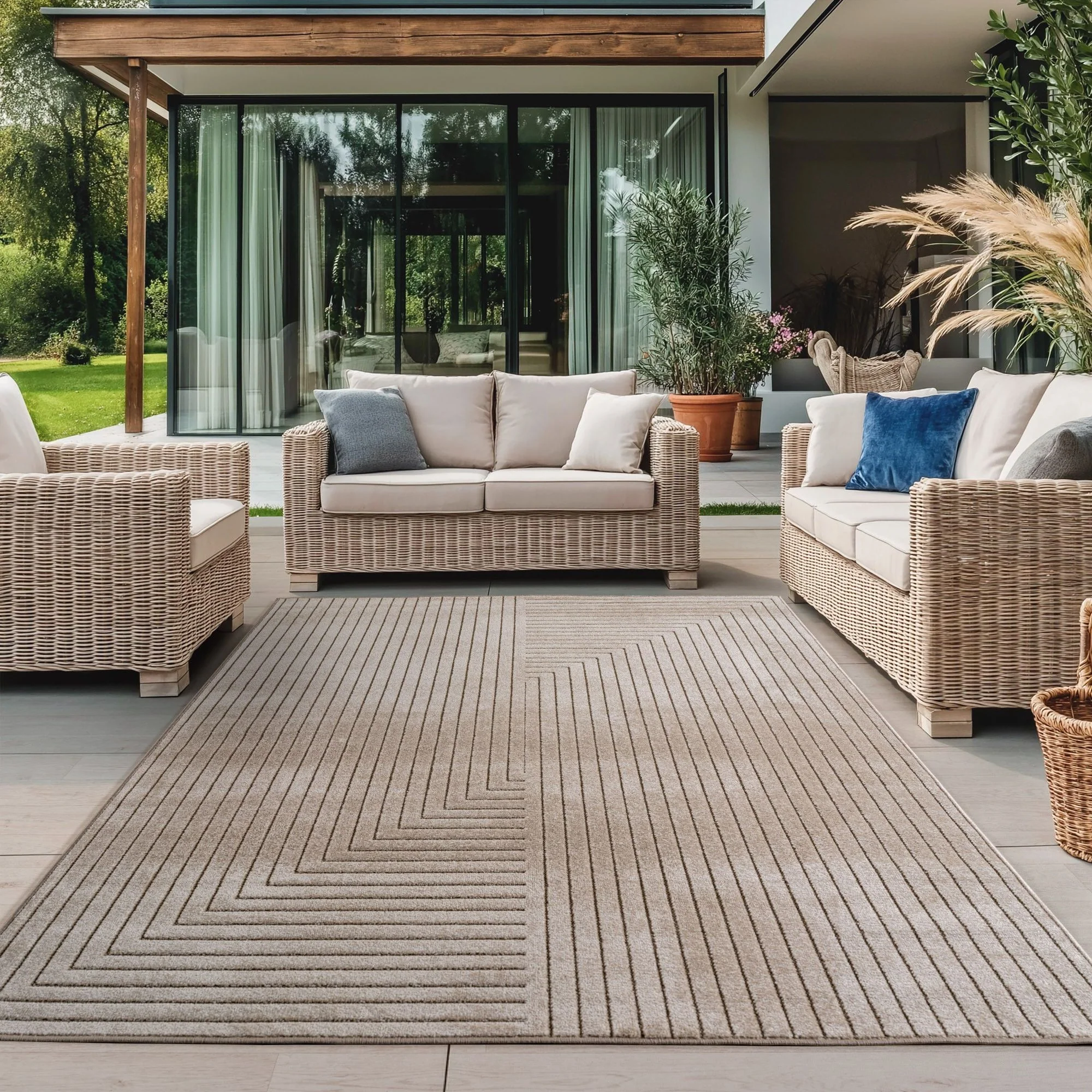 Nova Teppich Beige | Asymmetrische Streifen - Image 7