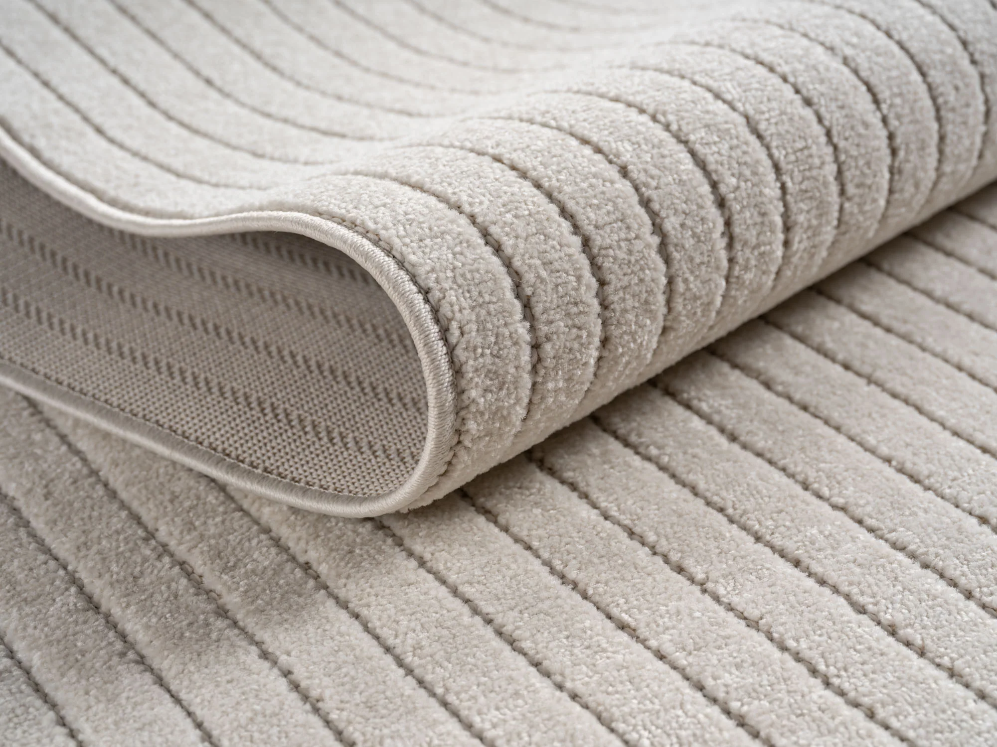 Nova Kurzflor Teppich | Creme asymmetrisch - Image 4