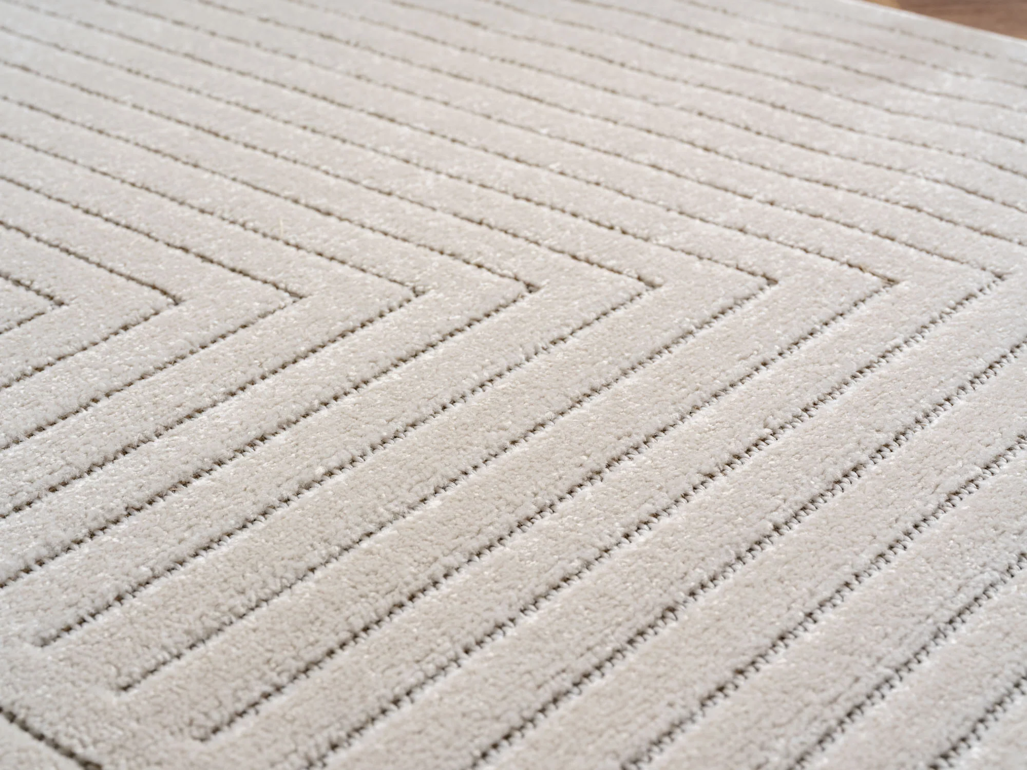 Nova Kurzflor Teppich | Creme asymmetrisch - Image 6