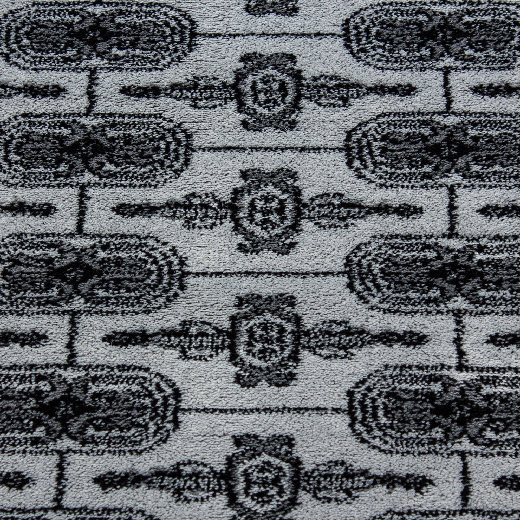 Orientalischer Webteppich Klassisch | Schwarz-Grau Design - Image 3