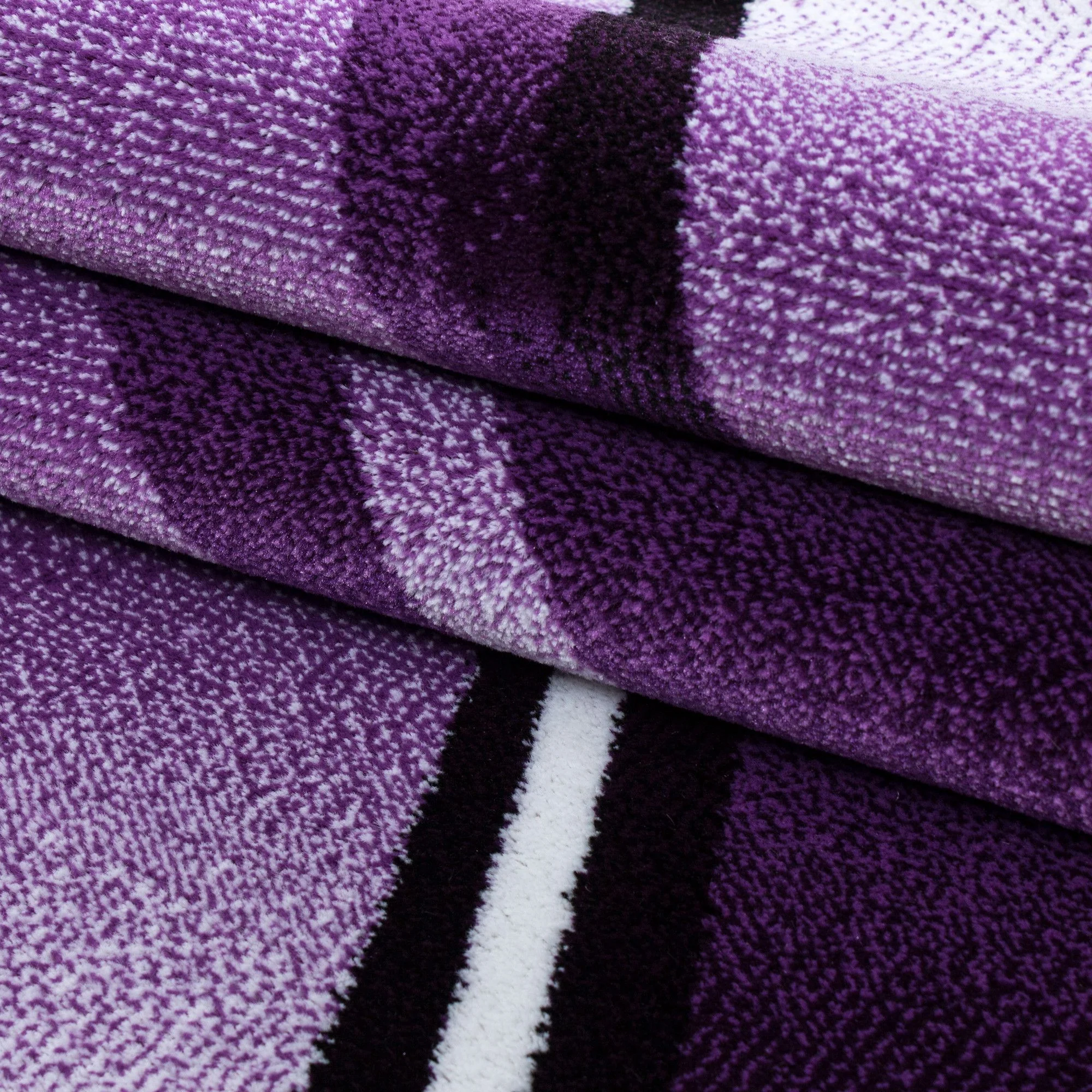 Parma Abstrakter Kurzflorteppich in Violett mit Wellen - Image 6