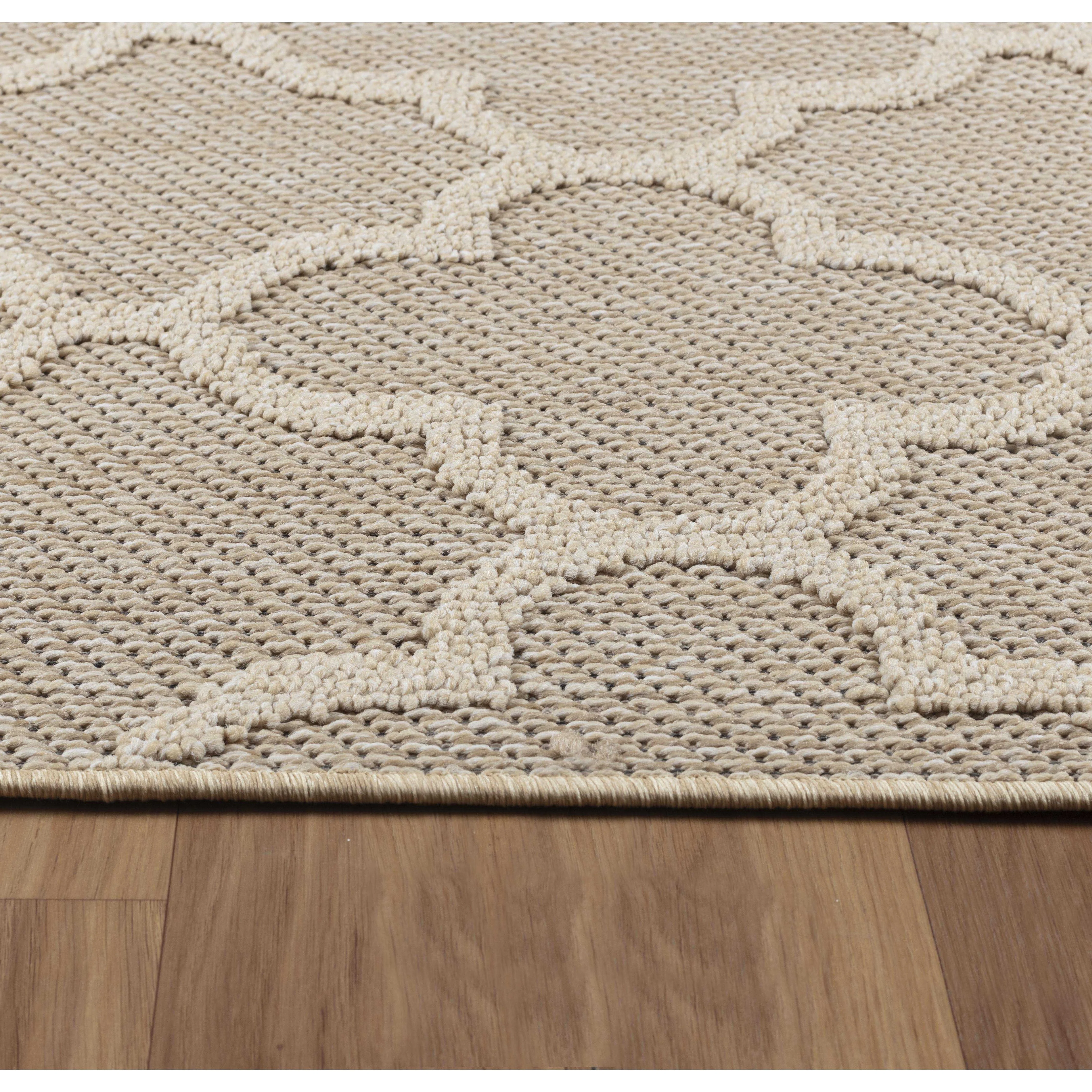 Outdoorteppiche, Skandinavisches Design, Farbe Beige, Teppich für Terasse-Balkon-Küche, Rücken aus Polypropylen - Image 2