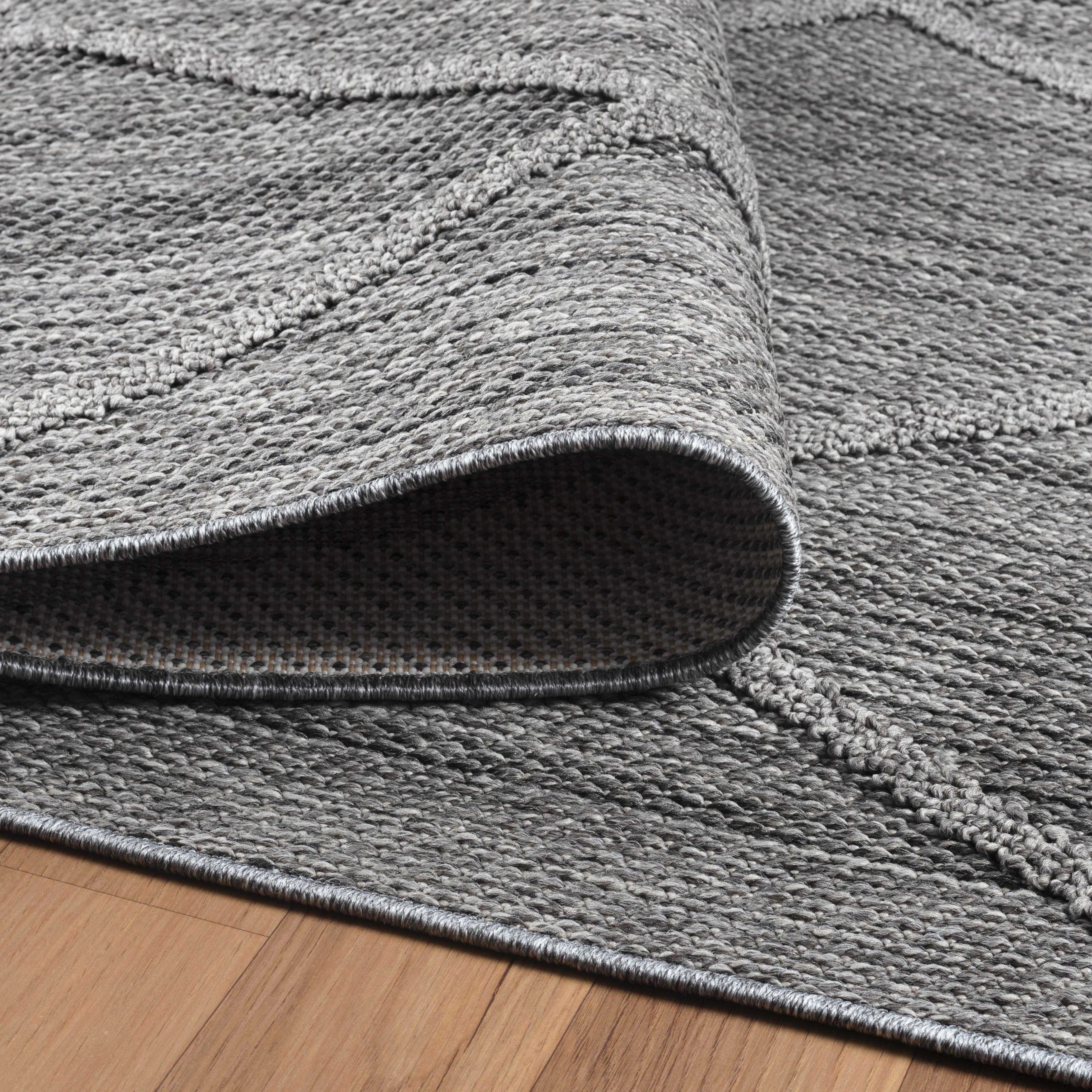 Patara Outdoorteppich Grau | Boho Design für Balkon & Terrasse - Image 2