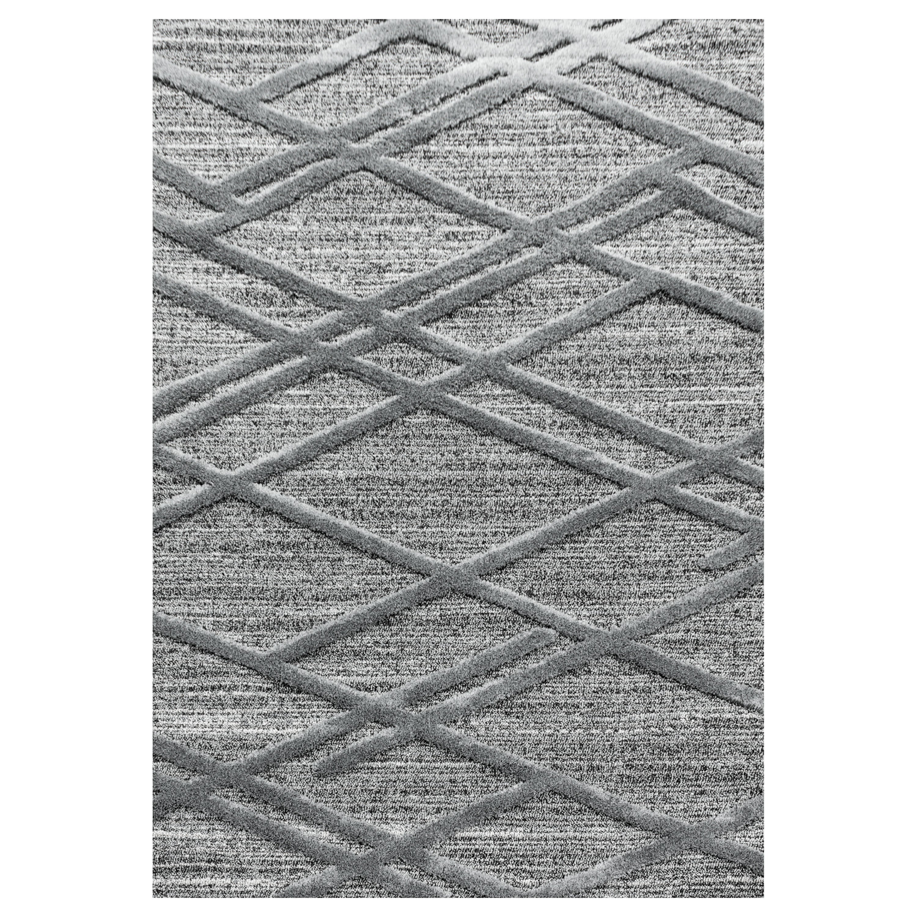 Graue Hochflorteppiche mit Jute-Rücken - Image 2