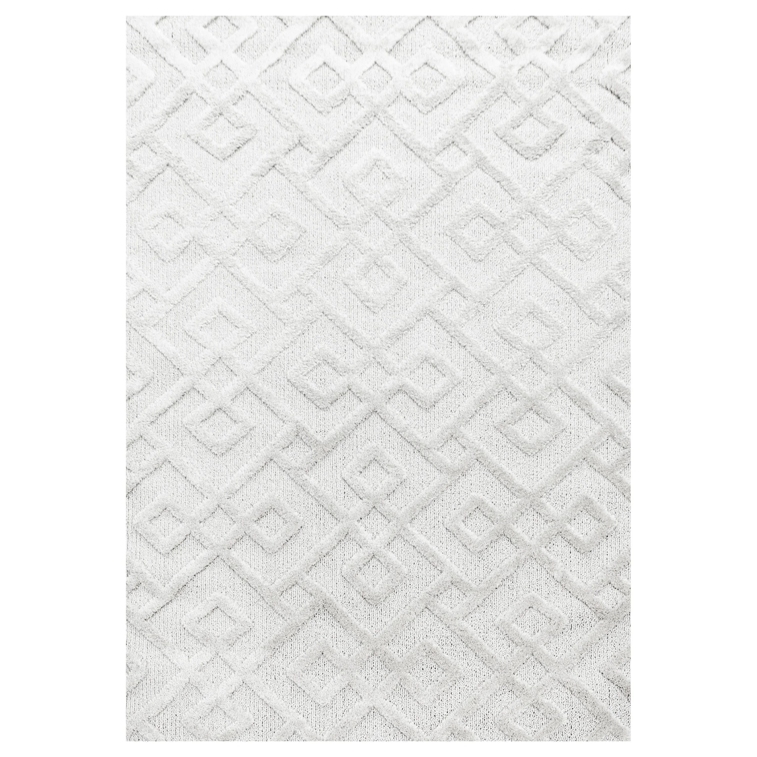 Cremefarbene Hochflorteppiche mit Jute-Rücken - Image 2