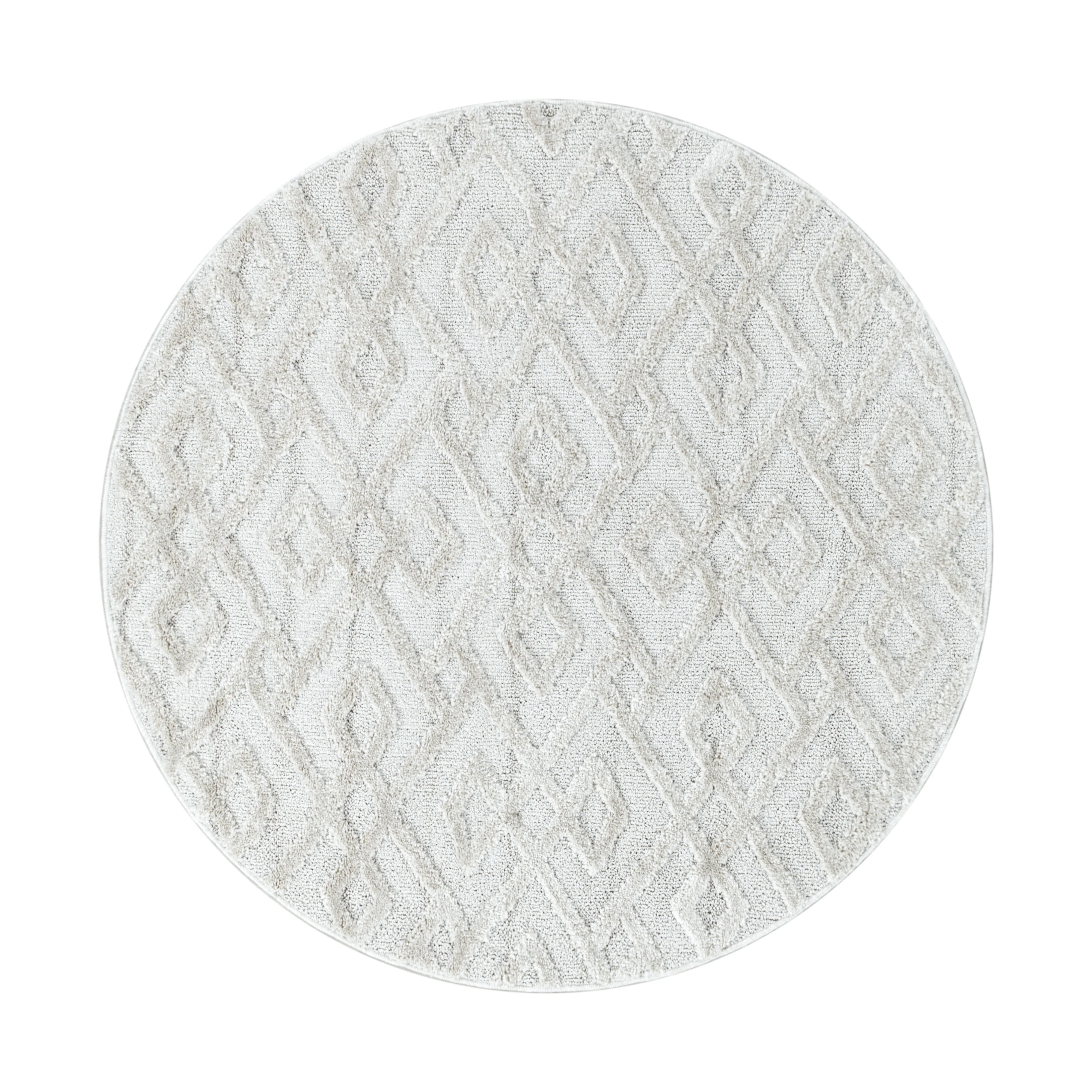 Cremefarbene Hochflorteppiche mit Jute-Rücken - Image 8