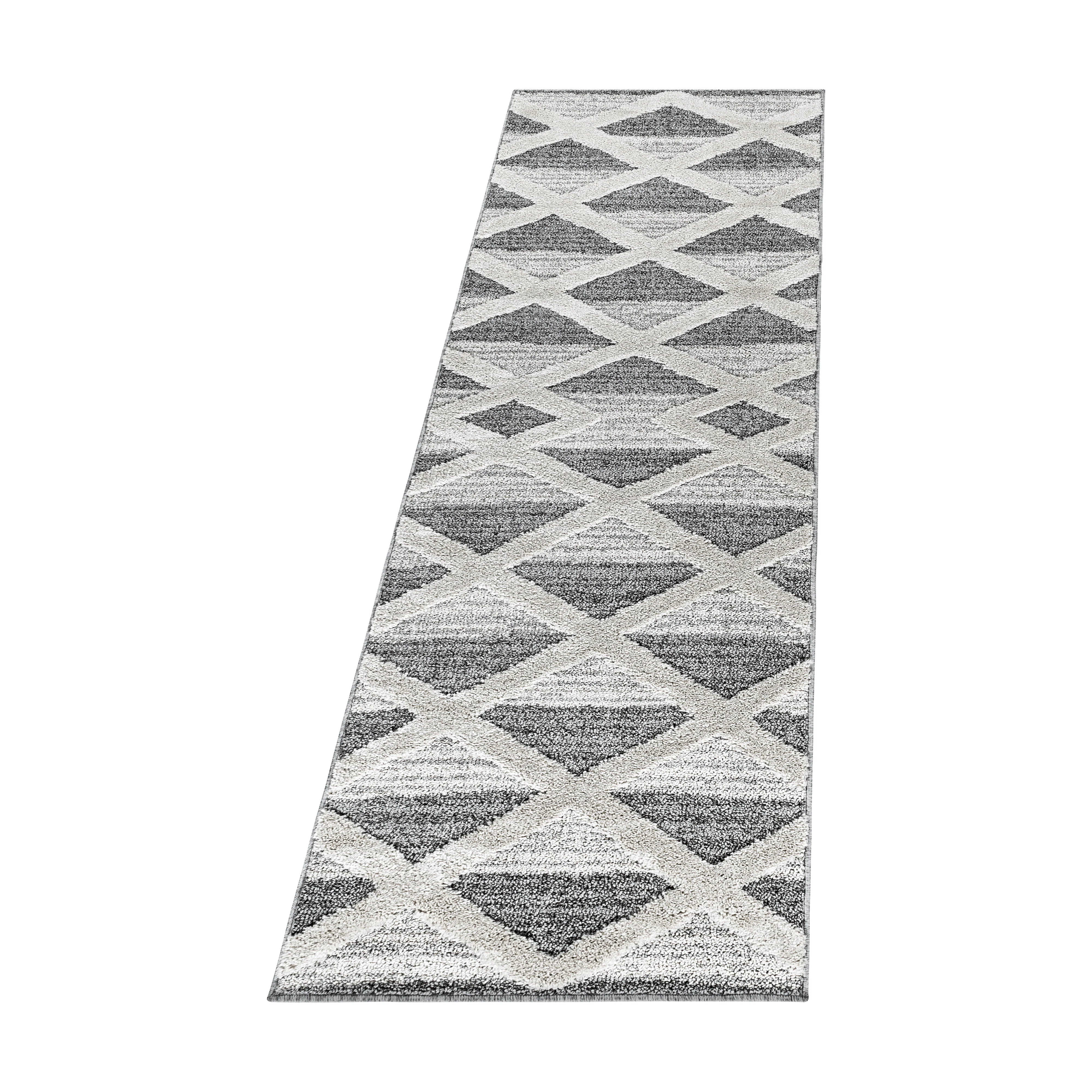 Geometrische Hochflorteppiche in Grau - Image 7