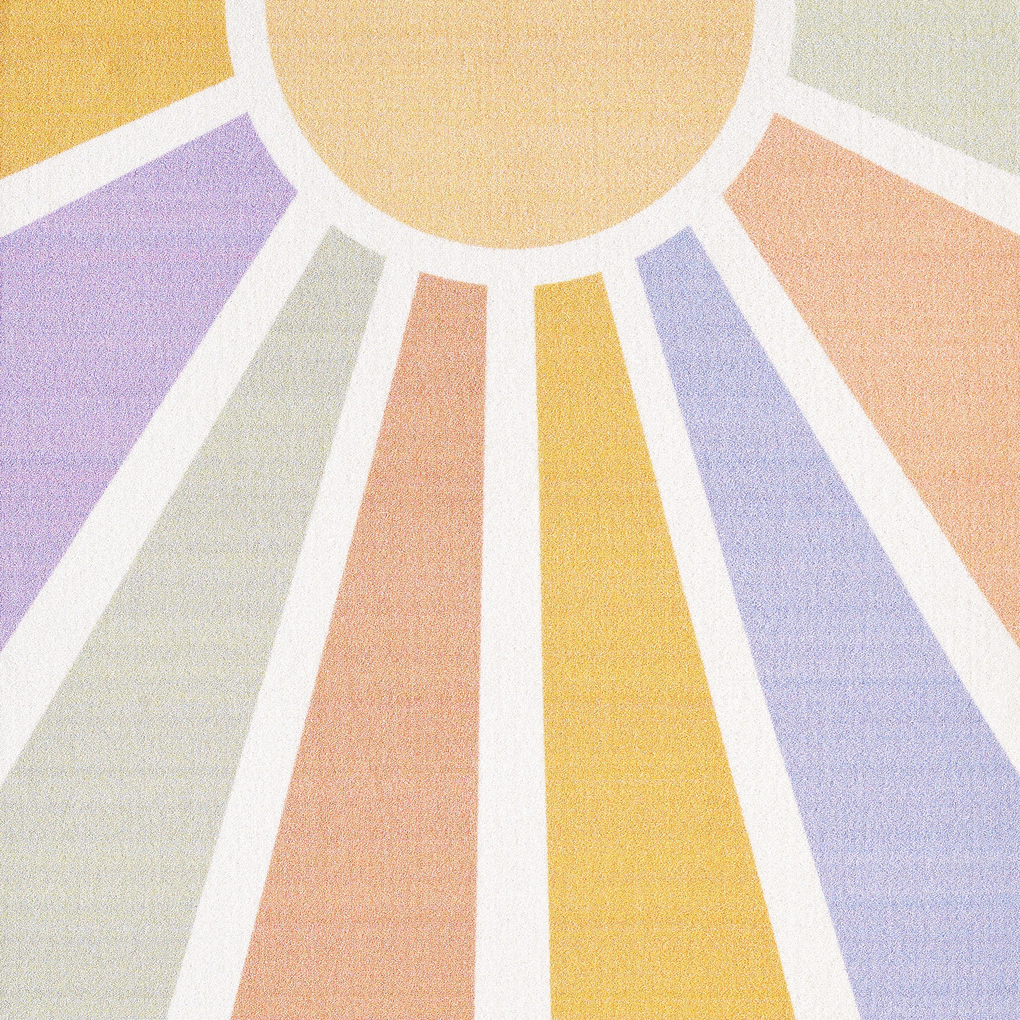 Kinderteppiche, Sonnenstrahlen, Farbe Multi, Teppich für Kinderzimmer, Rücken aus Latex - Image 7