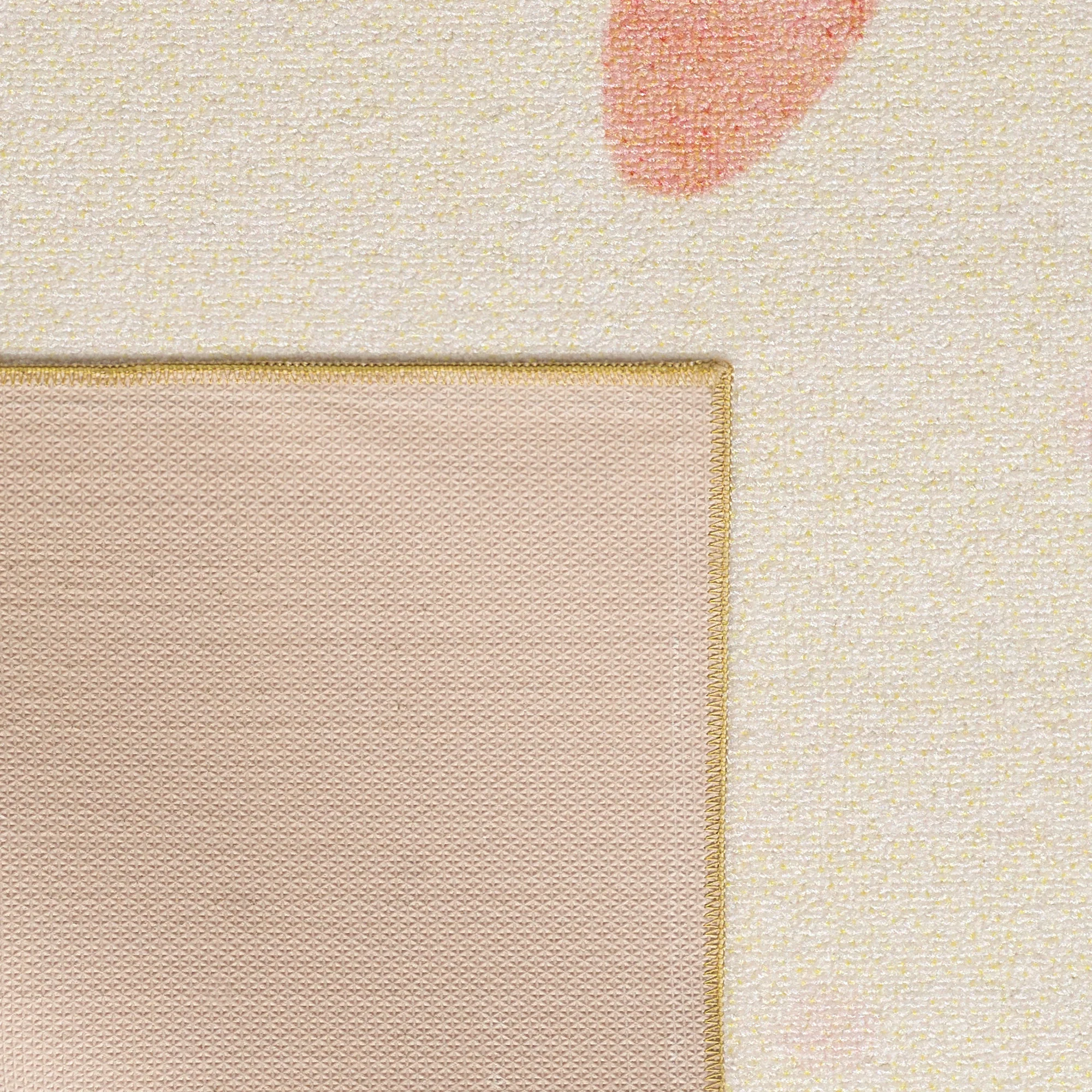 Kinderteppiche, Floral-Sonne, Farbe Creme, Teppich für Kinderzimmer, Rücken aus Latex - Image 6