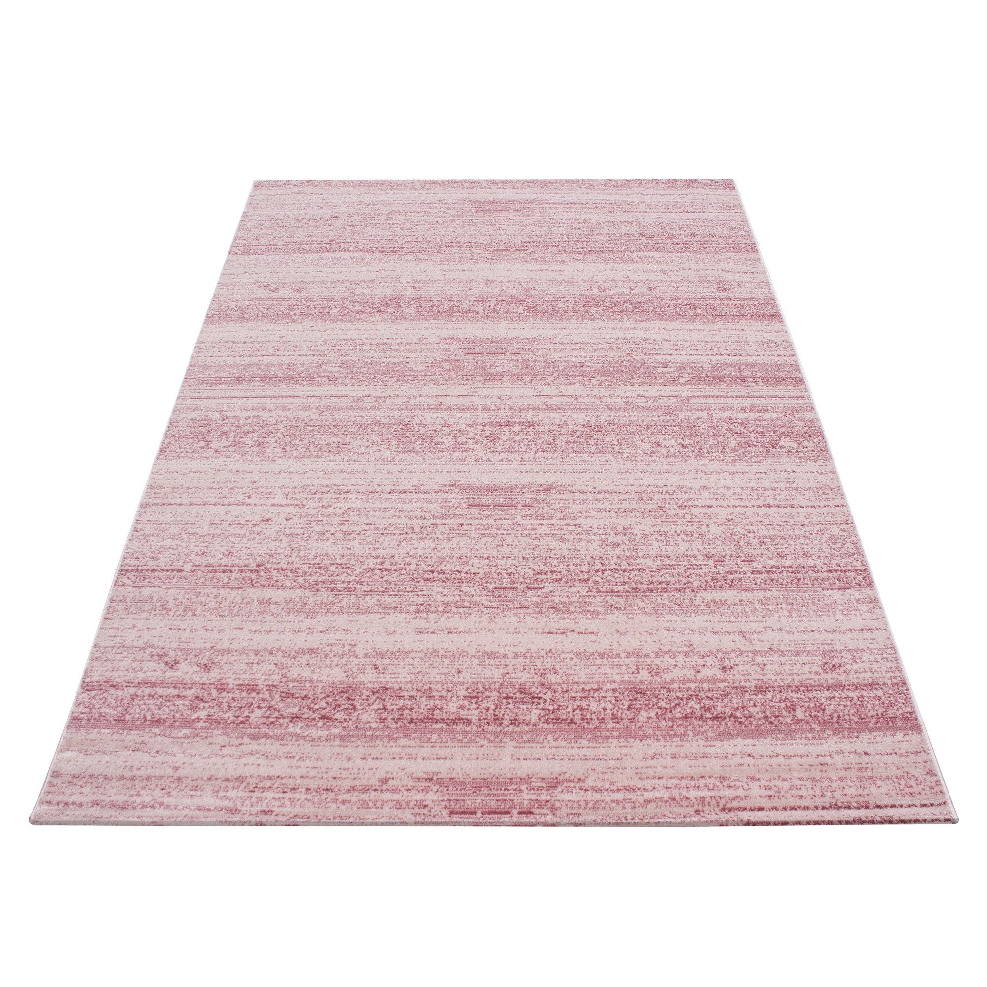Kurzflorteppiche, Unicolor - Einfarbig, Farbe Pink, Teppich für Wohnzimmer, Rücken aus Jute - Image 3