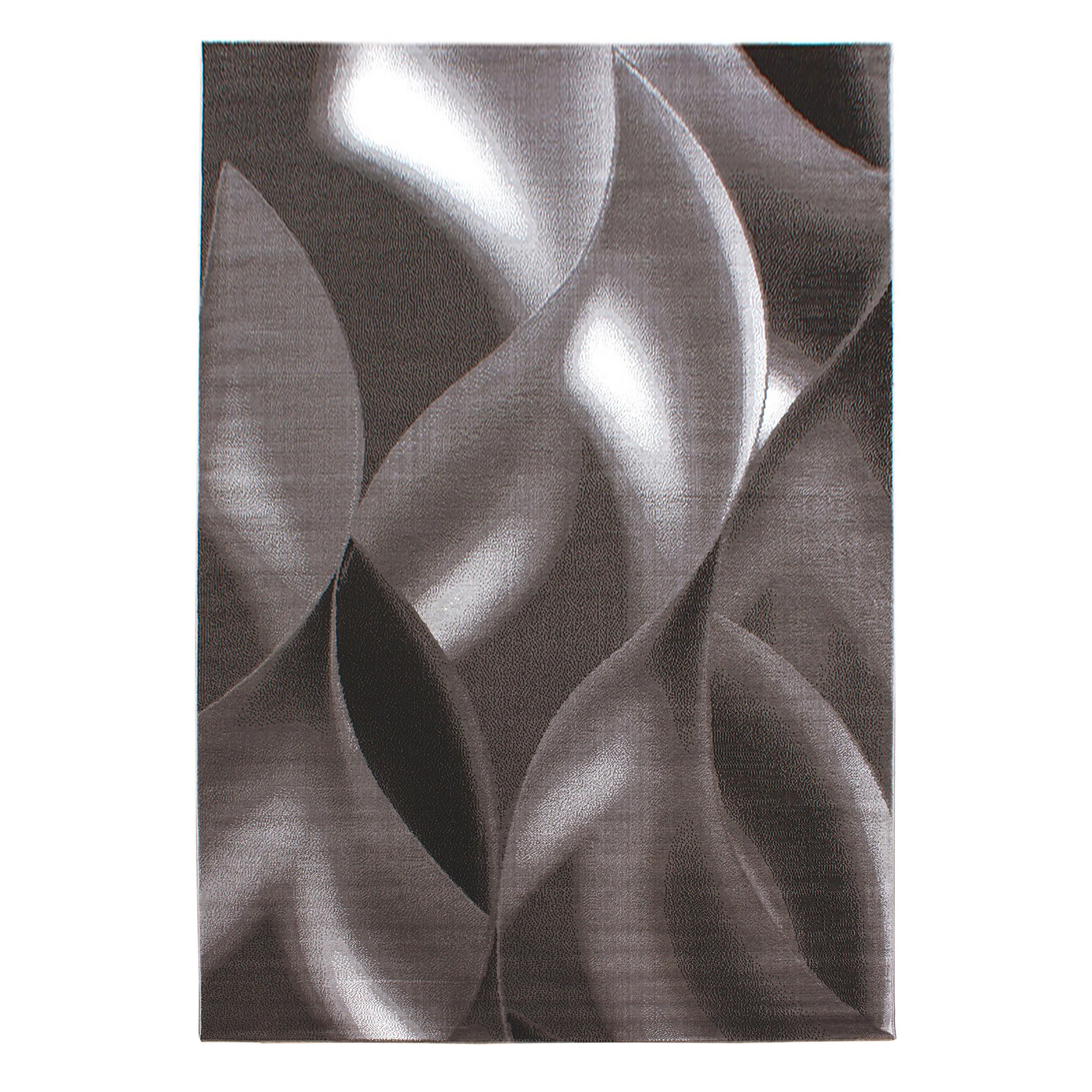 Design Kurzflor Teppich: Abstrakte Wellen in Braun - Image 2