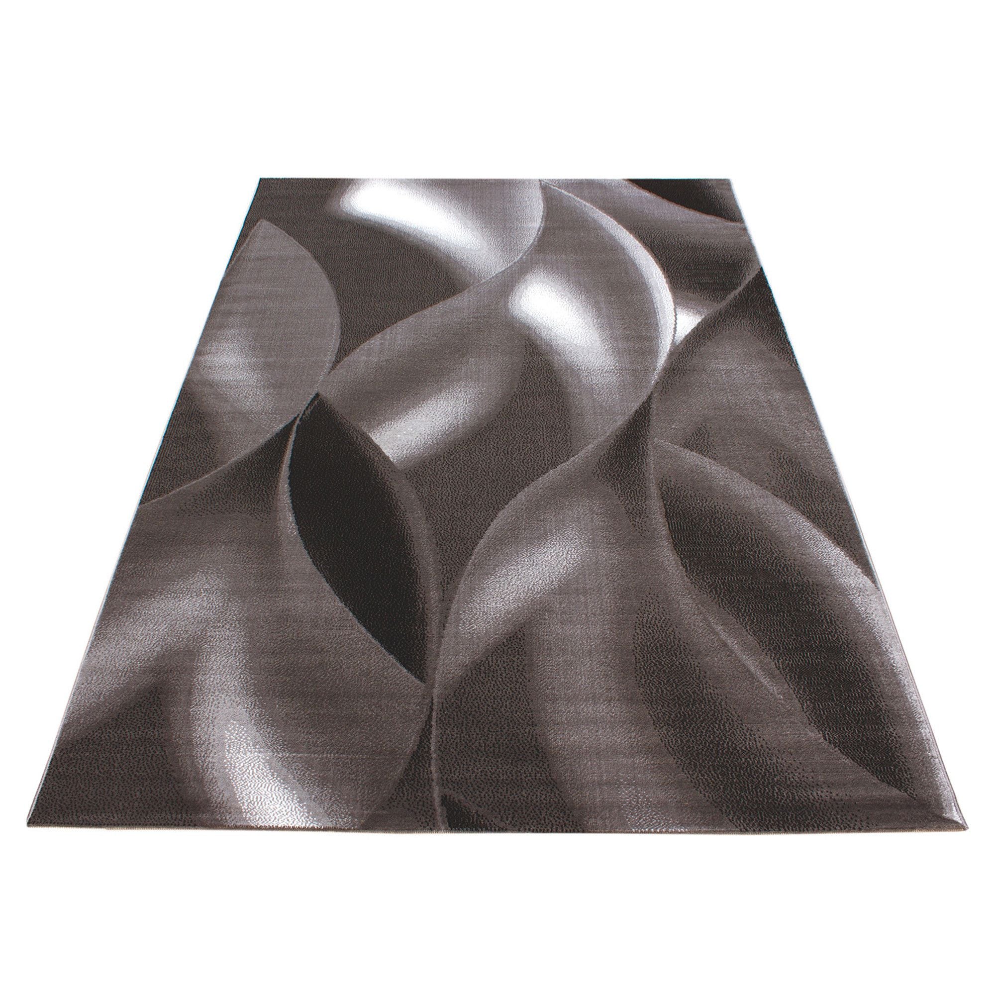 Design Kurzflor Teppich: Abstrakte Wellen in Braun - Image 3