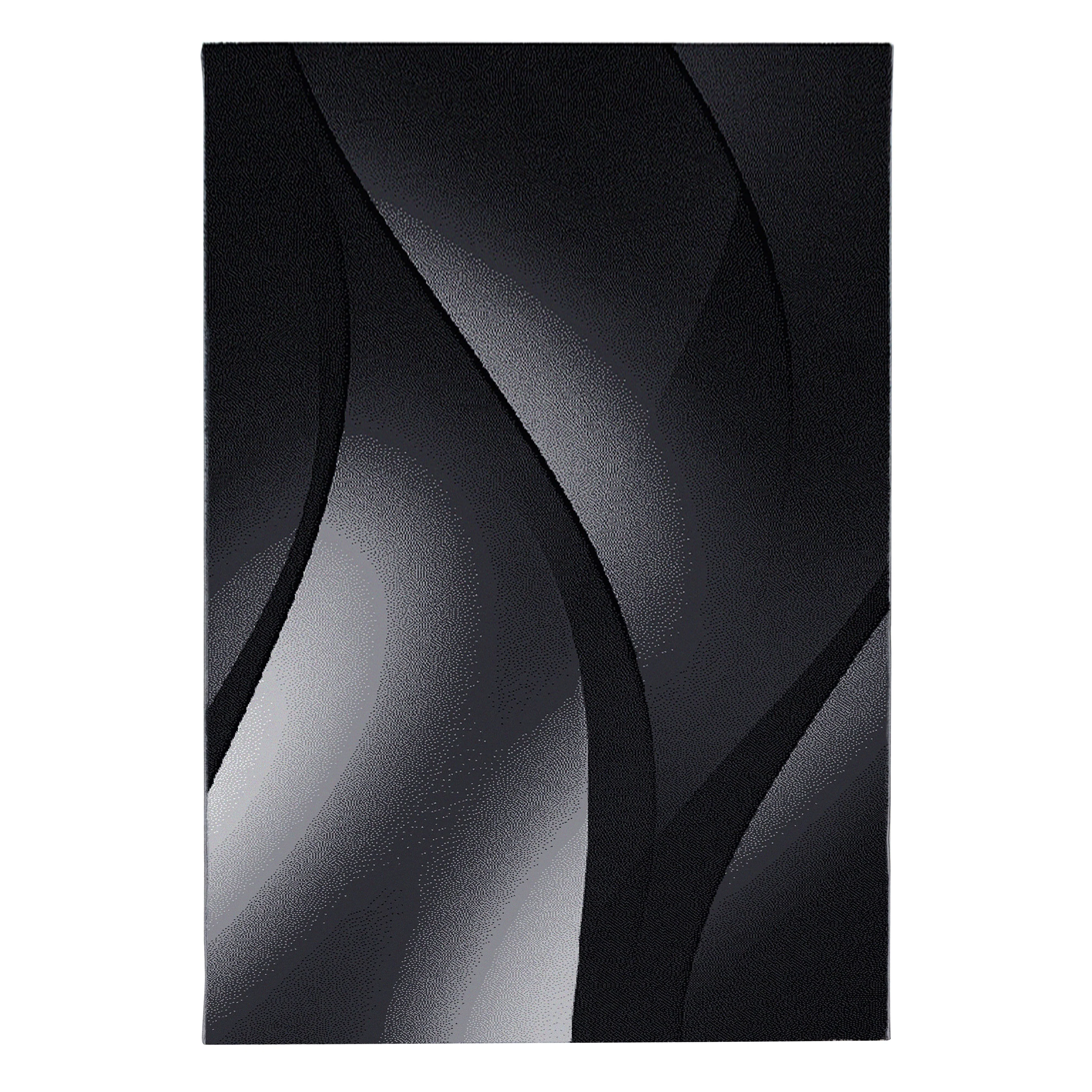 Plus Kurzflorteppich in Schwarz mit Ombre-Effekt - Image 2