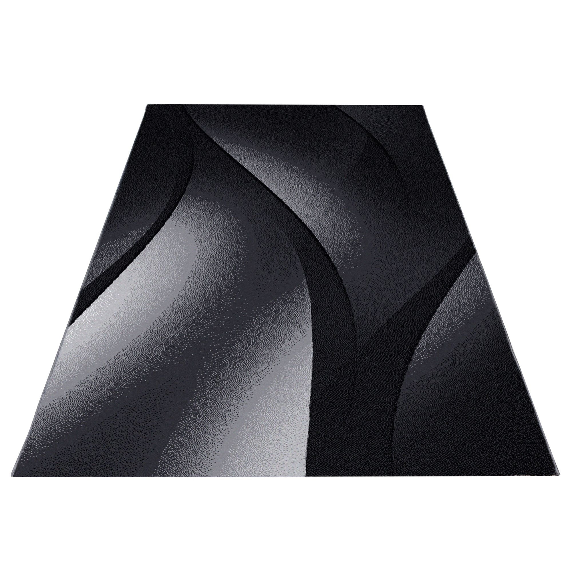Plus Kurzflorteppich in Schwarz mit Ombre-Effekt - Image 3