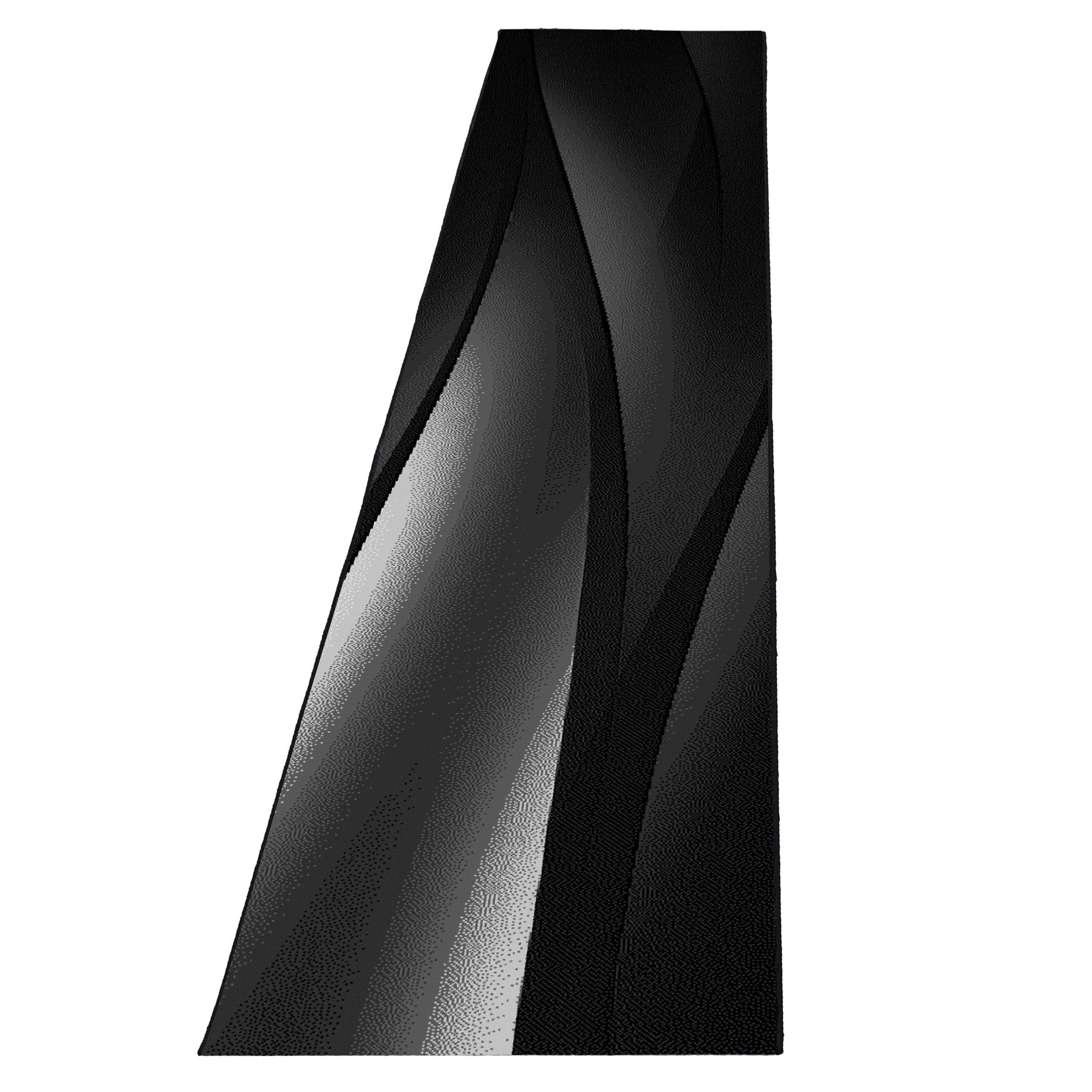 Plus Kurzflorteppich in Schwarz mit Ombre-Effekt - Image 7