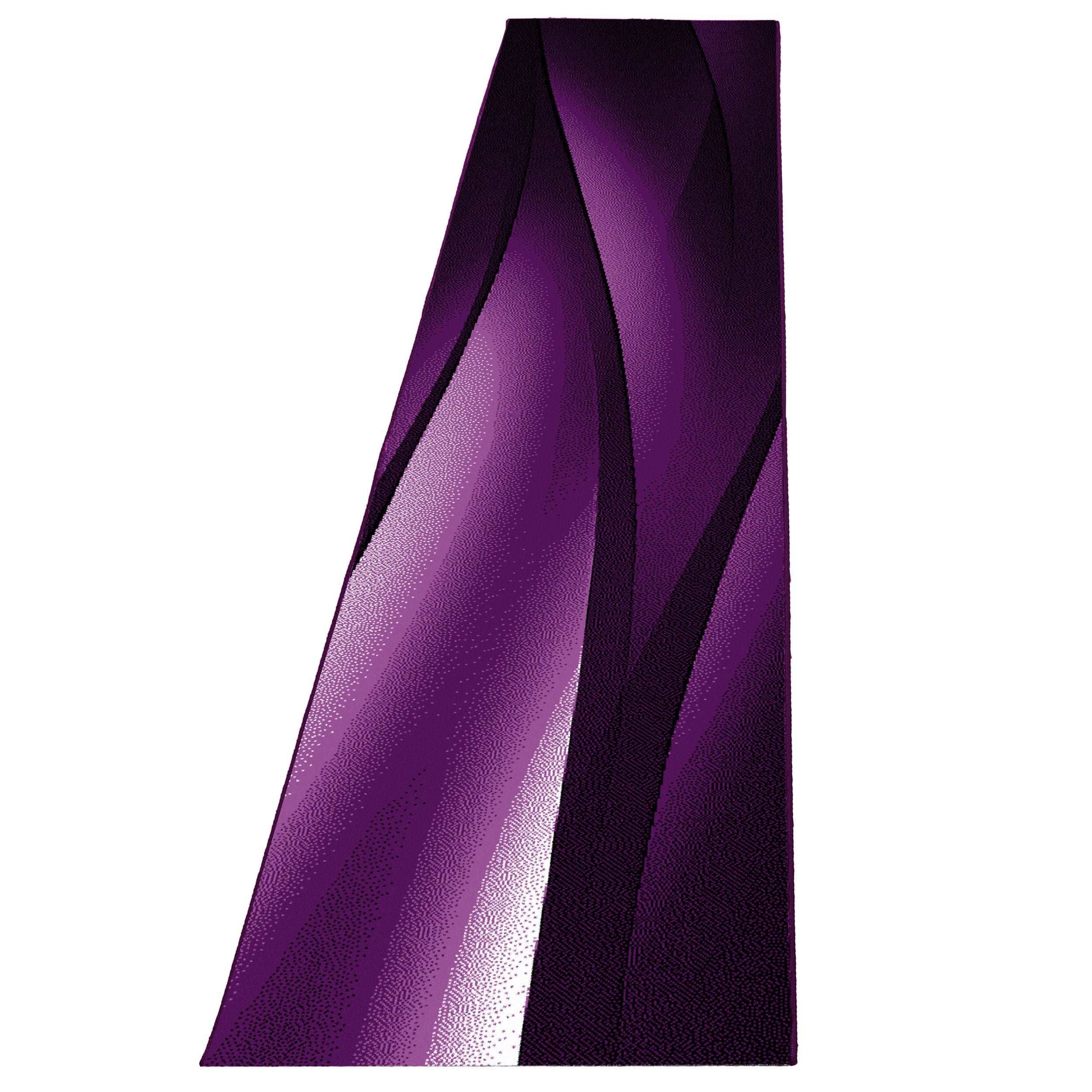 Kurzflorteppiche, Ombre Design, Farbe Violett, Teppich für Wohnzimmer, Rücken aus Jute - Image 7