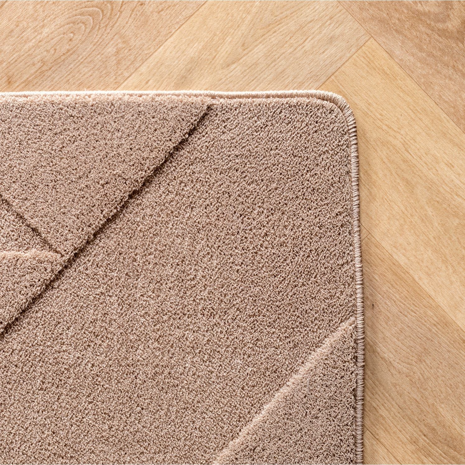 Boho Teppich mit Geometrischem Design, Einfarbig Beige 8x15 cm, Weicher & Pflegeleichter Deko Teppich, Waschbarer Läufer mit 3D-Effekt für Wohnzimmer und Schlafzimmer - Image 3