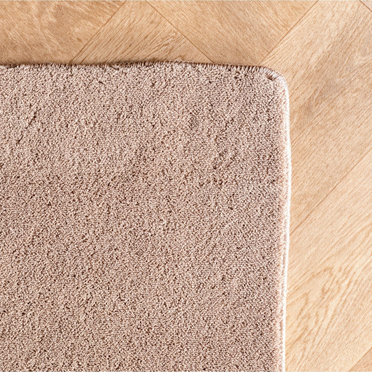 Skandinavischer Teppich, Boho Design, Einfarbig Beige 8x15 cm, Pflegeleicht & Weicher Deko Teppich, Waschbar mit 3D-Effekt, Kleiner Teppich für Wohnzimmer & Schlafzimmer - Image 3