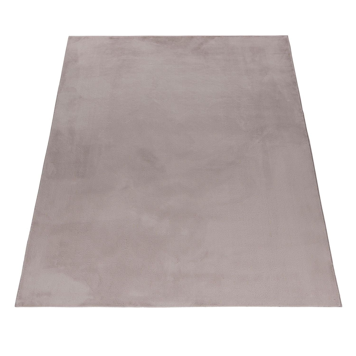 Pouffy Hochflorteppiche Beige – Unicolor - Image 3