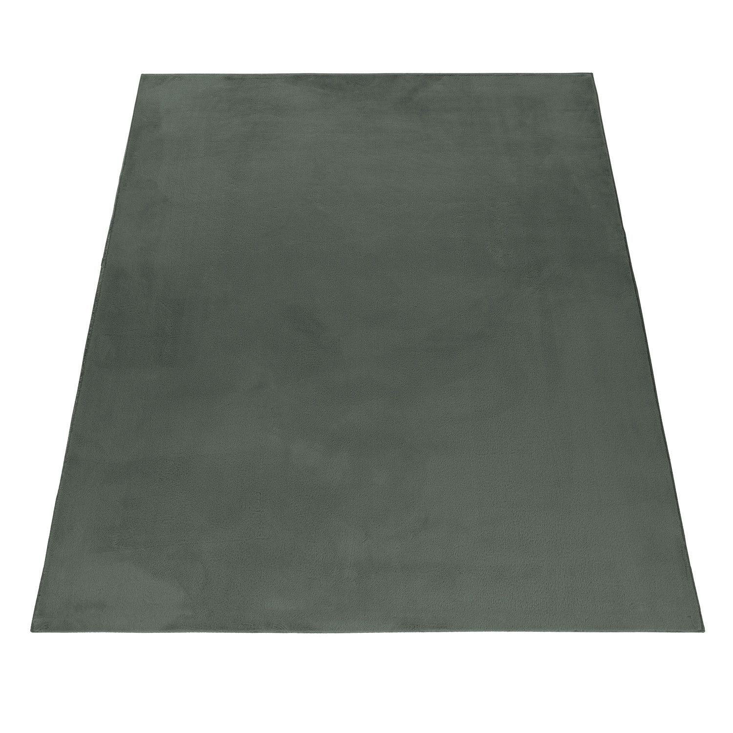 Pouffy Hochflorteppiche Grün – Unicolor - Image 3