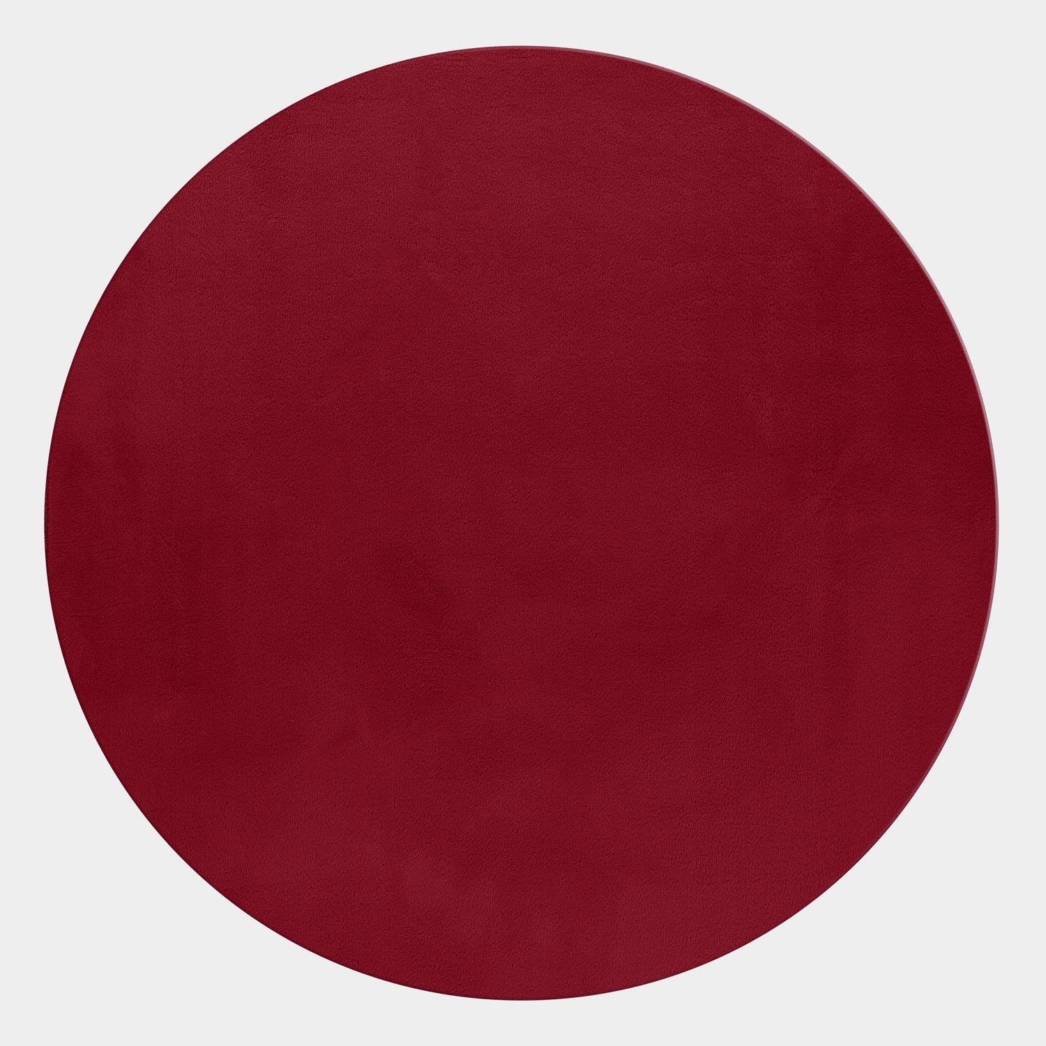 Pouffy Unifarbene Hochflorteppiche in Rot - Image 7