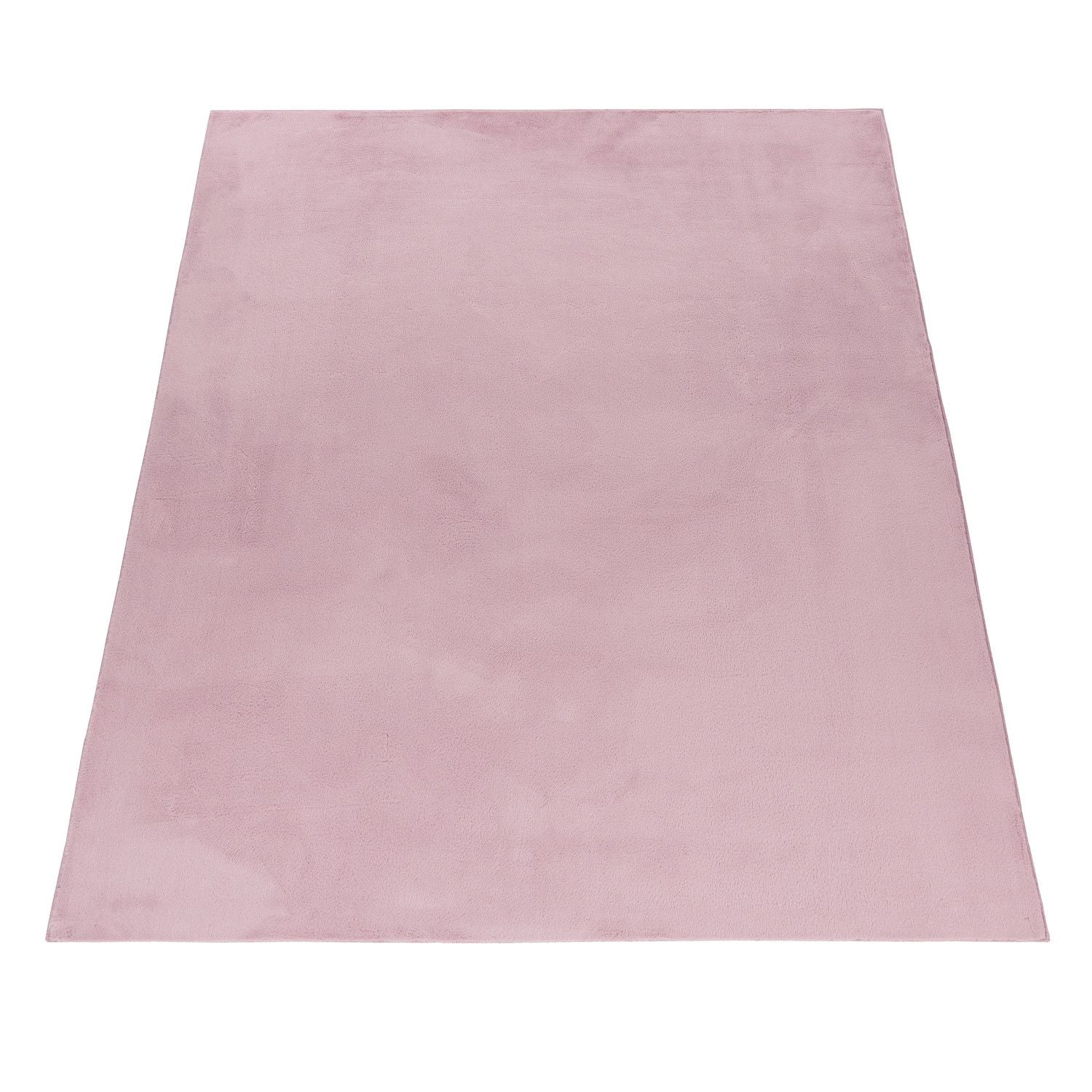 Pouffy Hochflorteppiche Rosa – Unicolor - Image 3