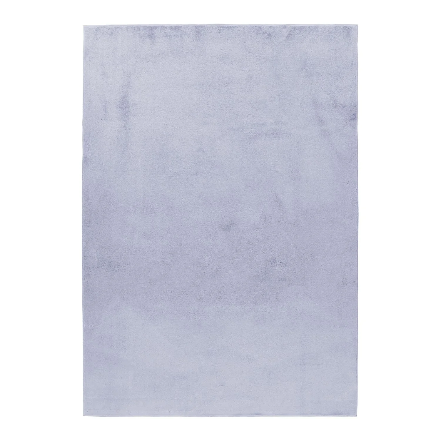Unicolor Hochflor Teppich: Silber & Baumwolle - Image 2