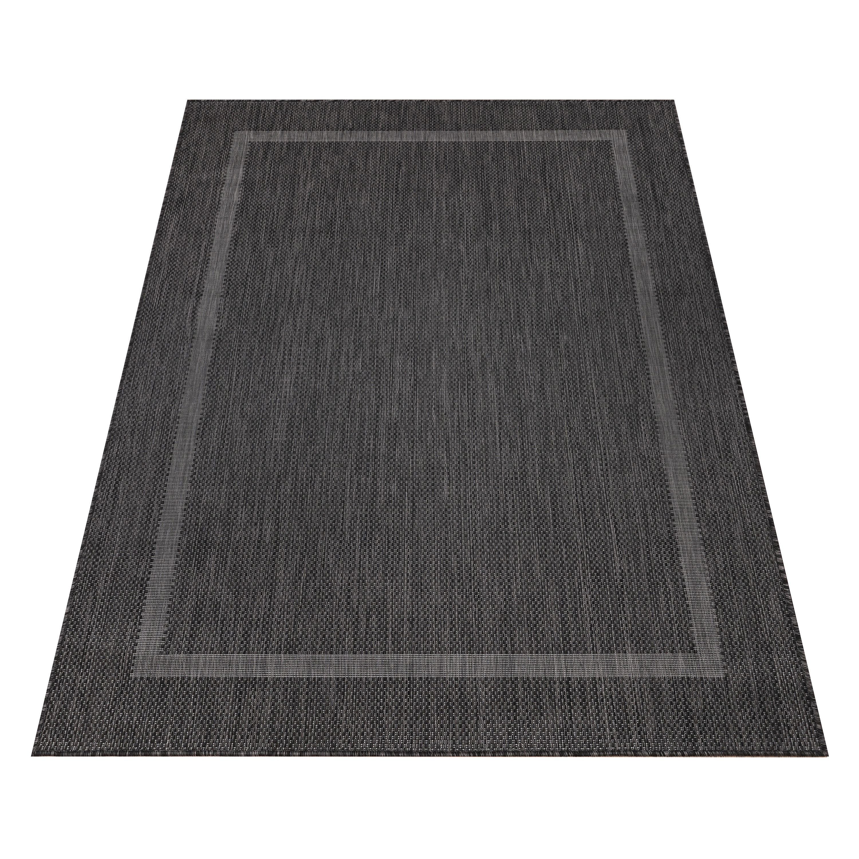 Outdoorteppiche, Unicolor - Einfarbig, Farbe Schwarz, Teppich für Terasse-Balkon-Küche, Rücken aus Polypropylen - Image 3