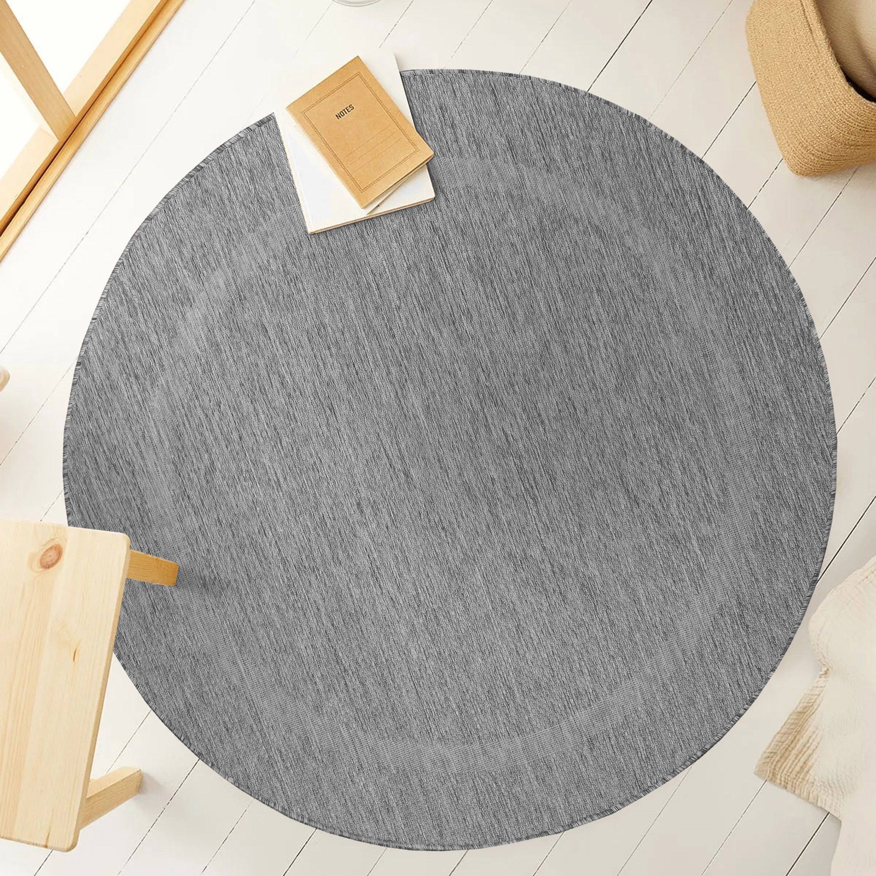 Outdoorteppiche, Unicolor - Einfarbig, Farbe Grau, Teppich für Terasse-Balkon-Küche, Rücken aus Polypropylen - Image 7