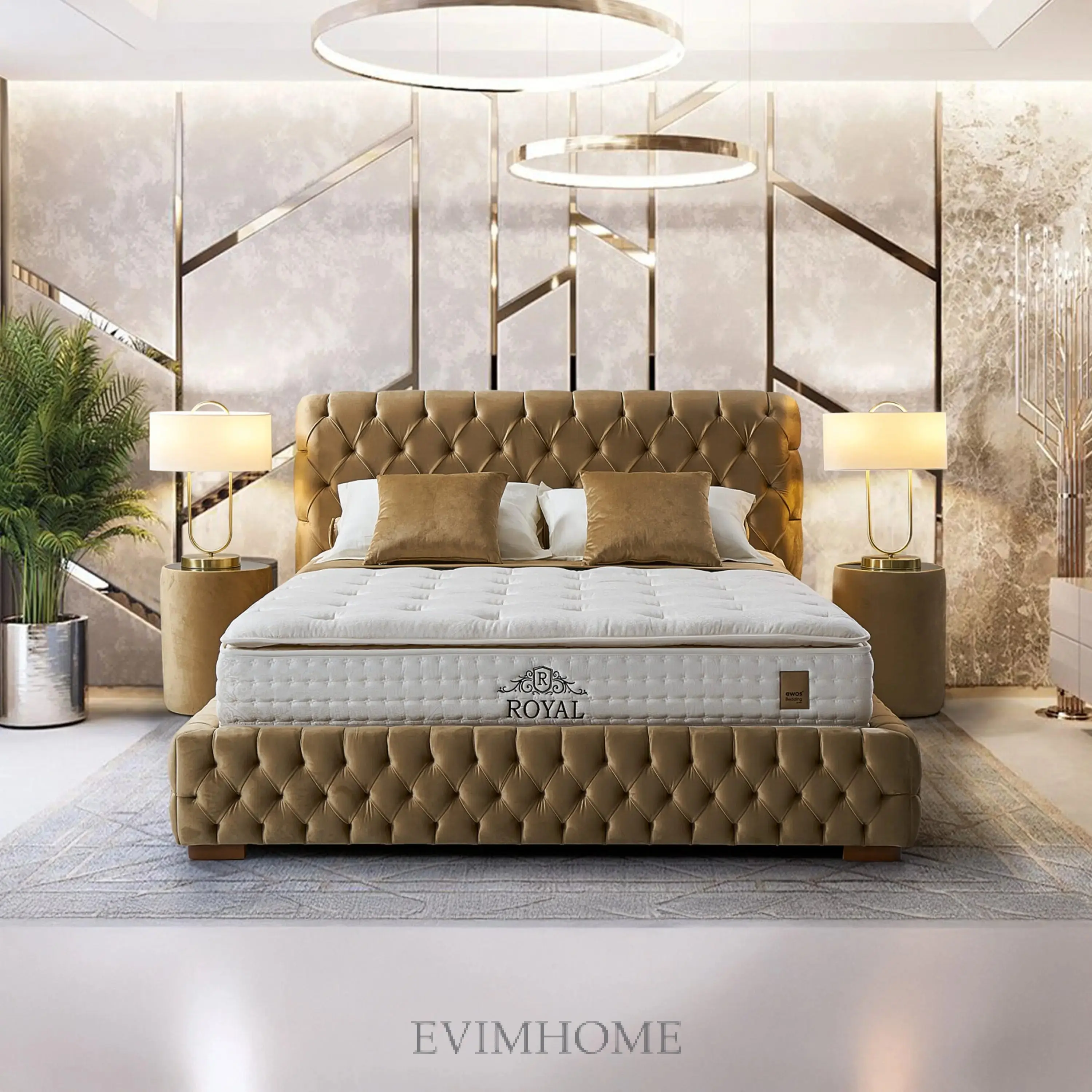 Royal Luis Boxspringbett mit stabiler Bonellfederkern-Matratze