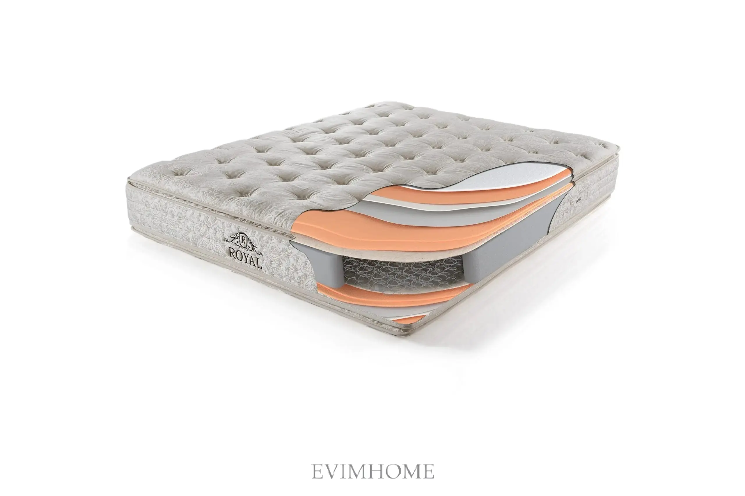 Royal Peri Boxspringbett mit langlebiger Bonellfederkern-Matratze - Image 6