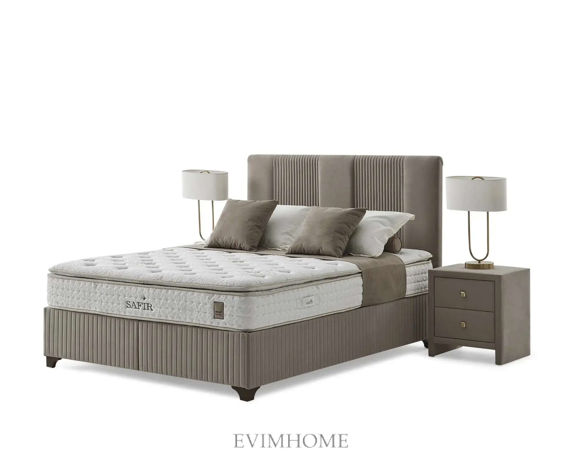 Safir Violet Boxspringbett mit Bonellfederkern Matratze - Image 3