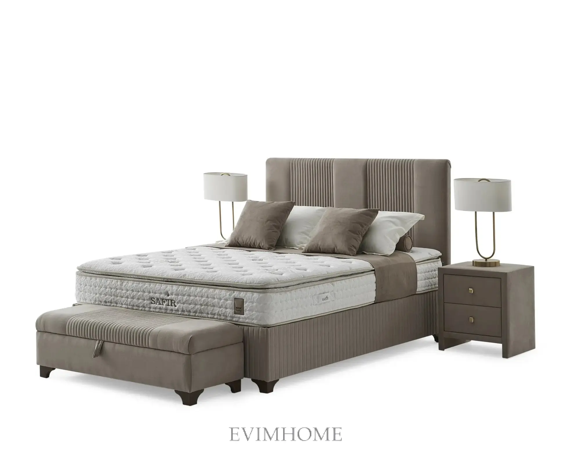 Safir Violet Boxspringbett mit Bonellfederkern Matratze - Image 4