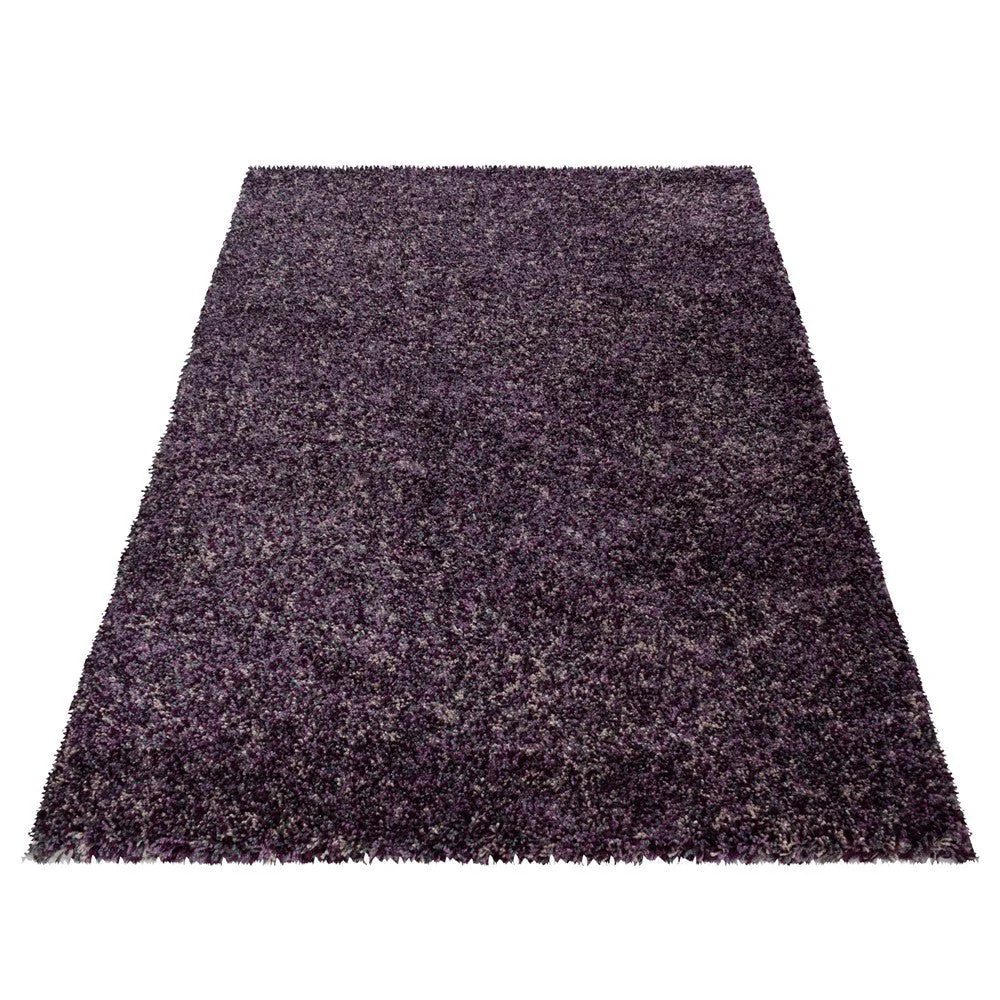Shaggy Teppich Hochwertig Hochflor Wohnzimmer Lila Grau Beige Meliert - Image 2