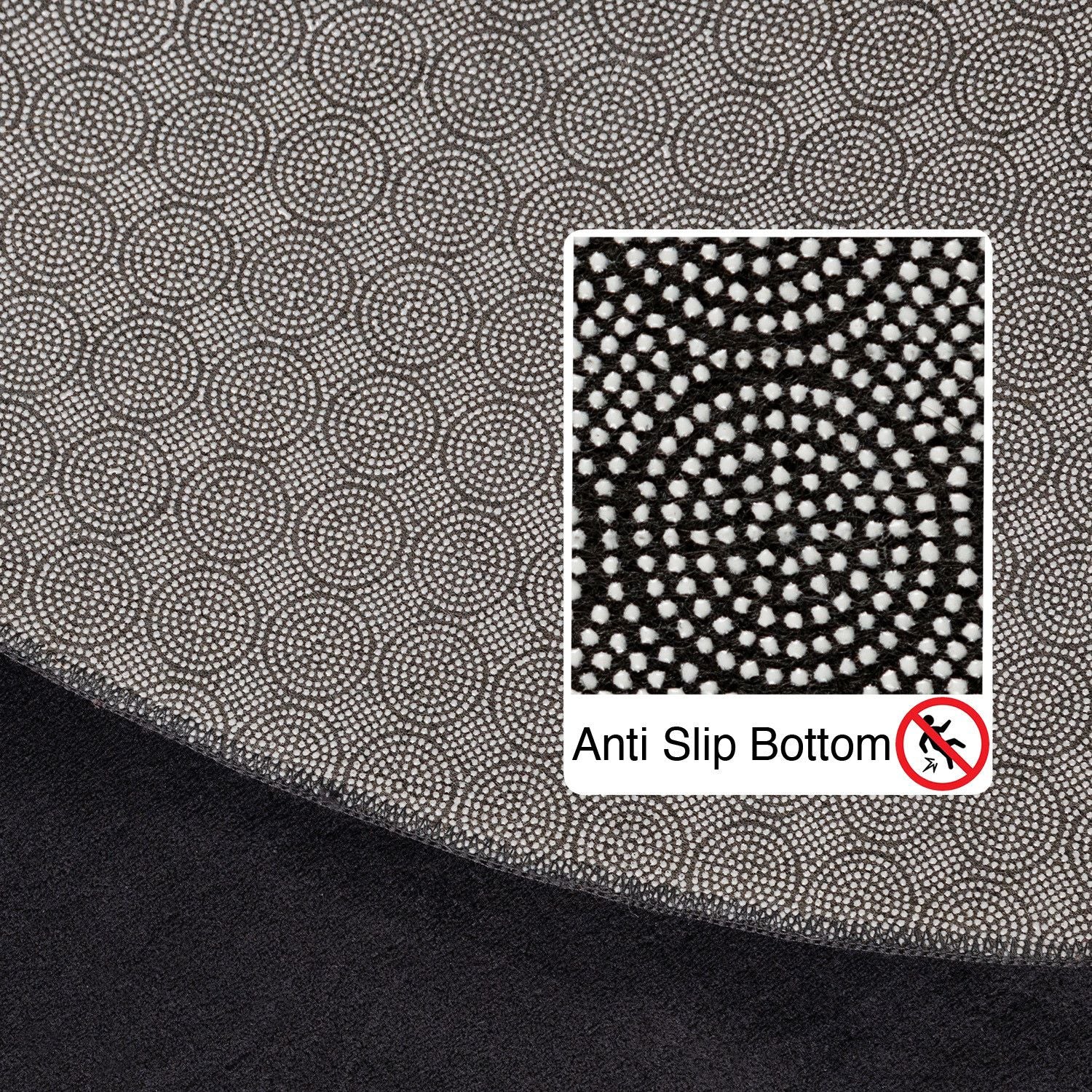 Kurzflorteppiche, Unicolor - Einfarbig, Farbe Schwarz, Teppich für Wohnzimmer, Rücken aus Anti-rutsch - Image 10