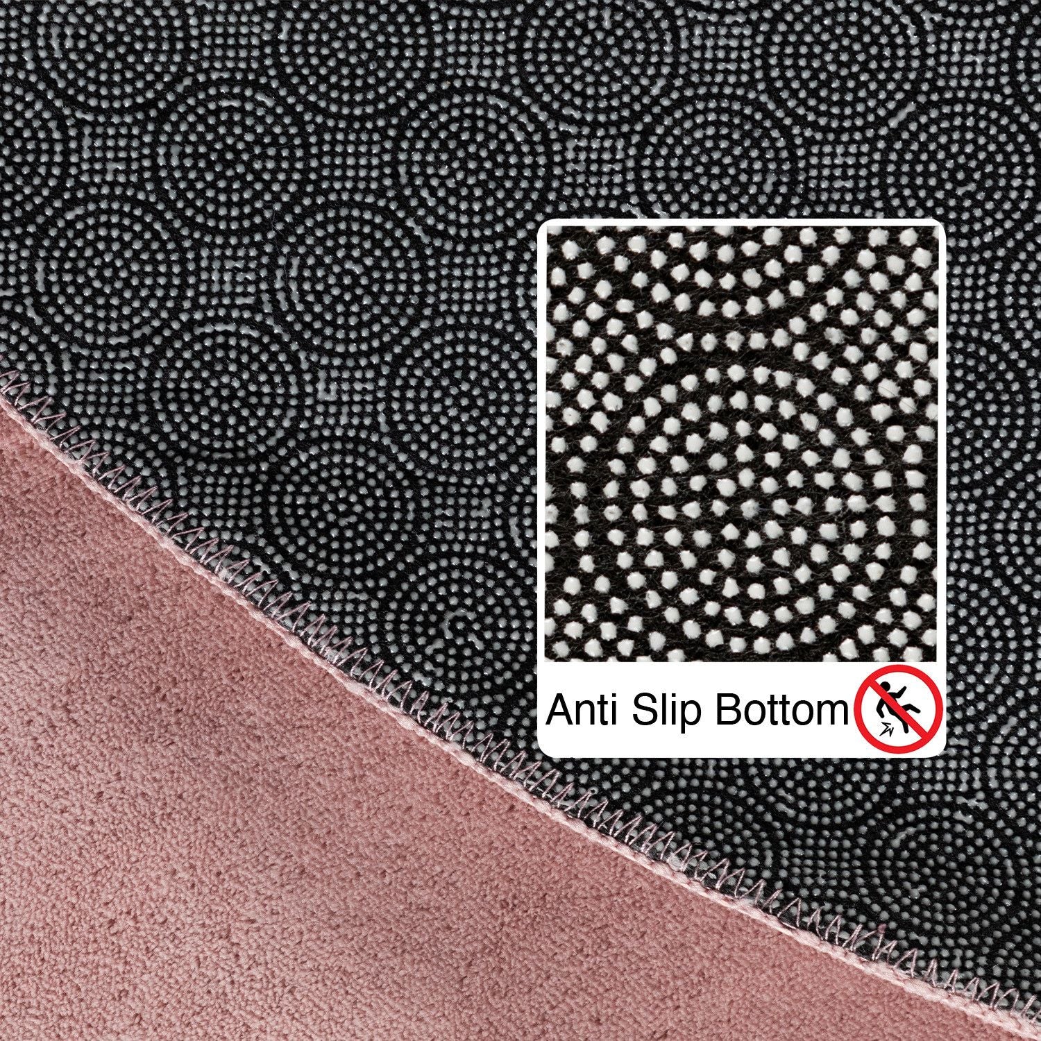 Sky Kurzflorteppich Rosa – Unicolor, Anti-Rutsch - Image 10