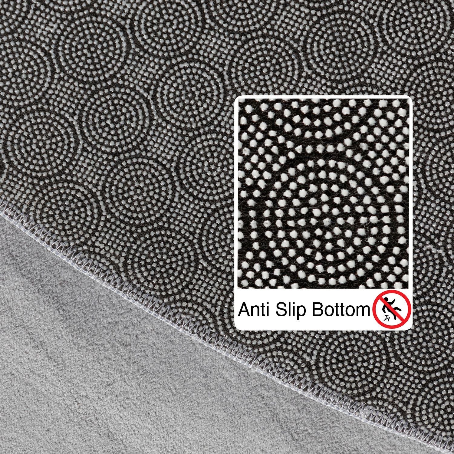 Kurzflorteppiche, Unicolor - Einfarbig, Farbe Silber, Teppich für Wohnzimmer, Rücken aus Anti-rutsch - Image 10