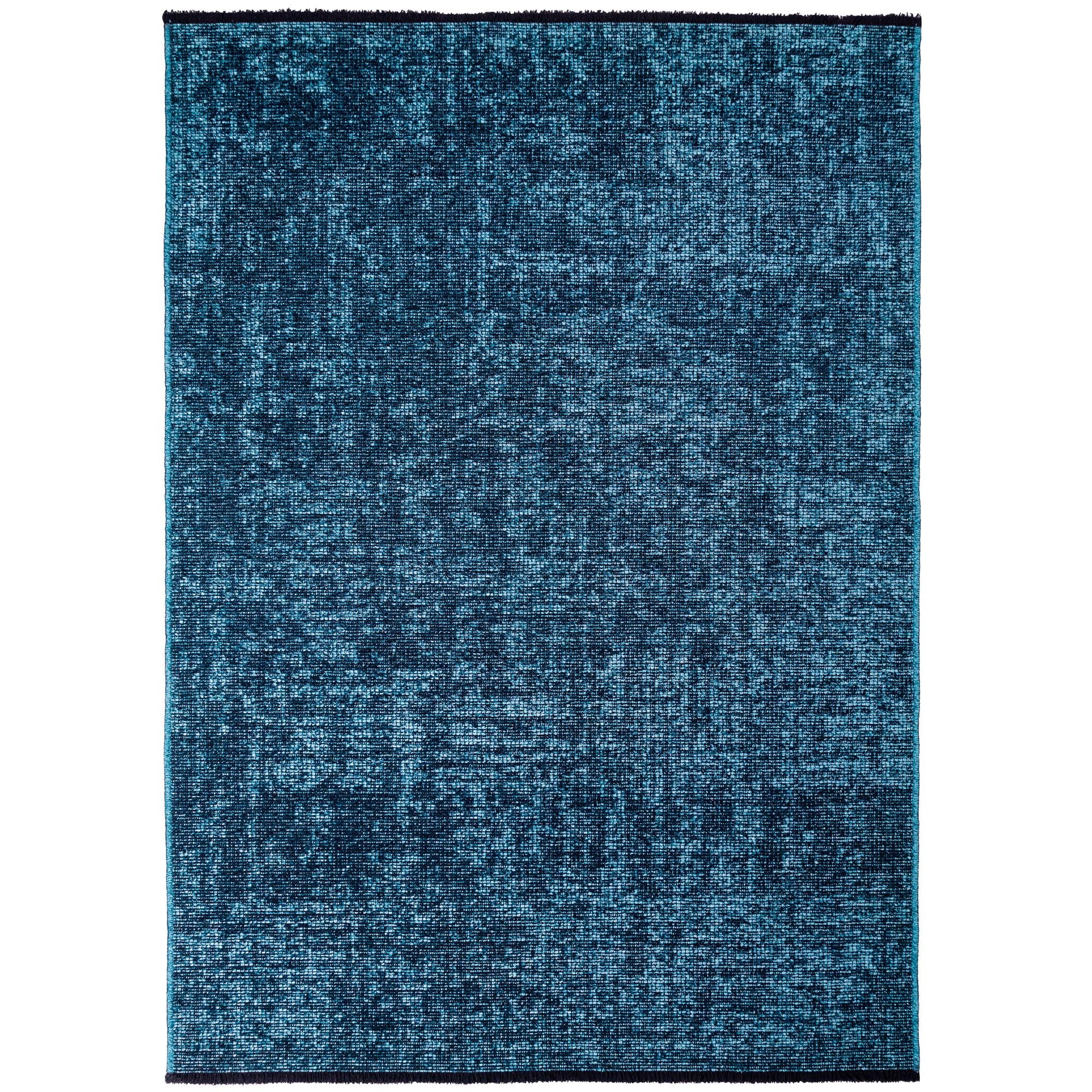 Baumwolle Chenille Teppich Läufer Blau 8x15 cm – Waschbar, Boho-Stil, Vintage Kelim, Kurzflor, Rutschfest & Weich, Einfarbig Meliert, Für Küche, Schlafzimmer & Flur - Image 2