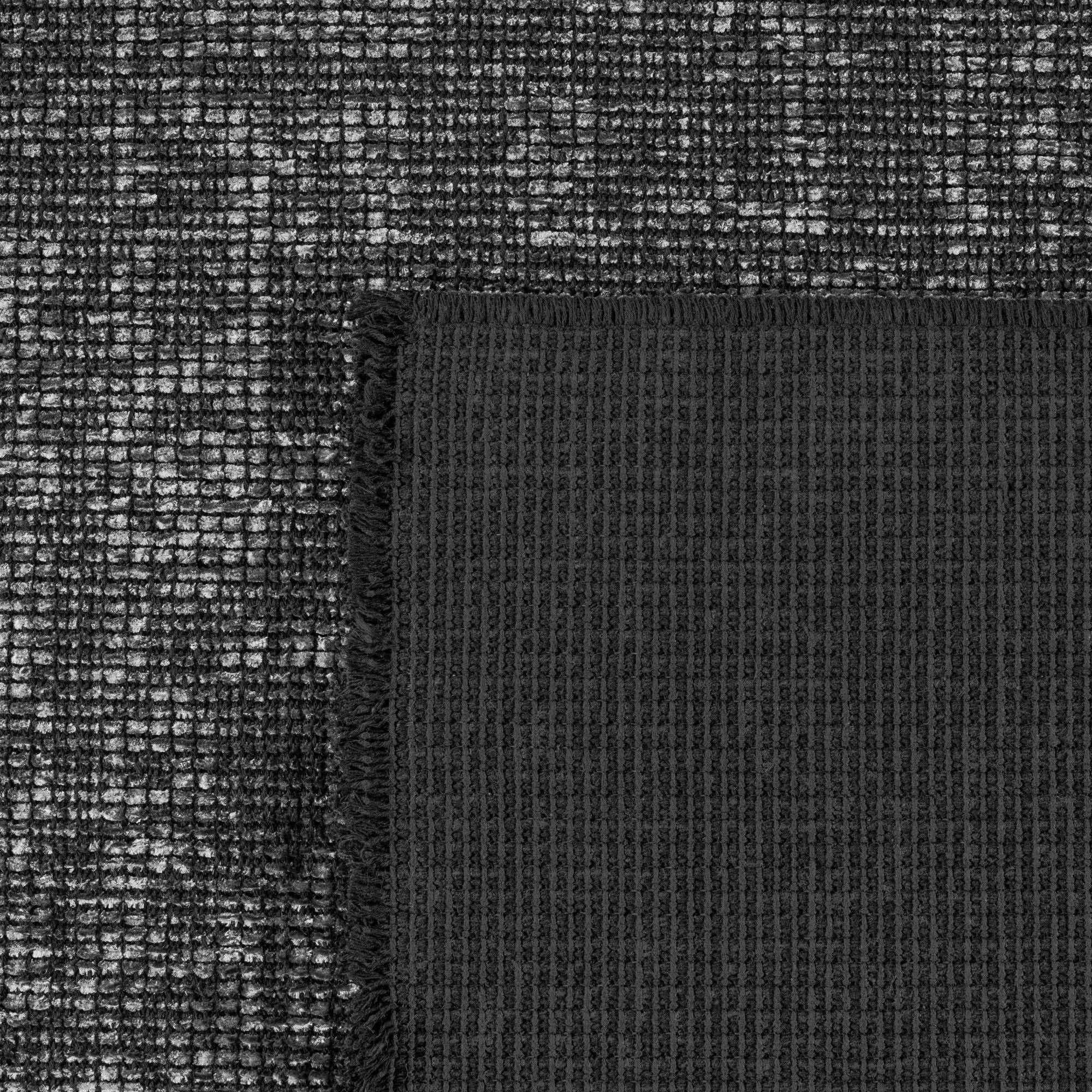 Baumwolle Chenille Teppich Läufer Grau 8x15 cm – Waschbar, Boho-Stil, Vintage Kelim, Kurzflor, Rutschfest & Weich, Einfarbig Meliert, Für Küche, Schlafzimmer & Flur - Image 4