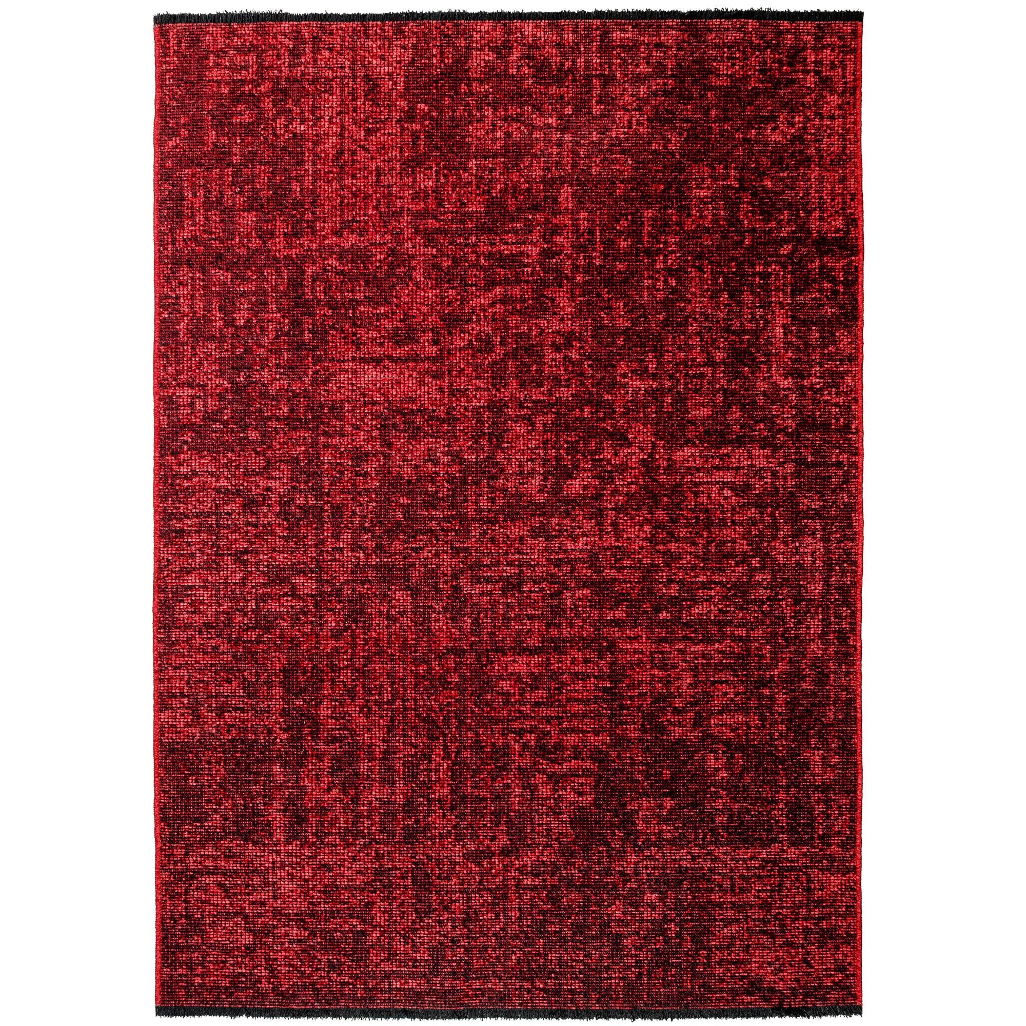 Baumwolle Chenille Teppich Läufer Rot 8x15 cm – Waschbar, Boho-Stil, Vintage Kelim, Kurzflor, Rutschfest & Weich, Einfarbig Meliert, Für Küche, Schlafzimmer & Flur - Image 2